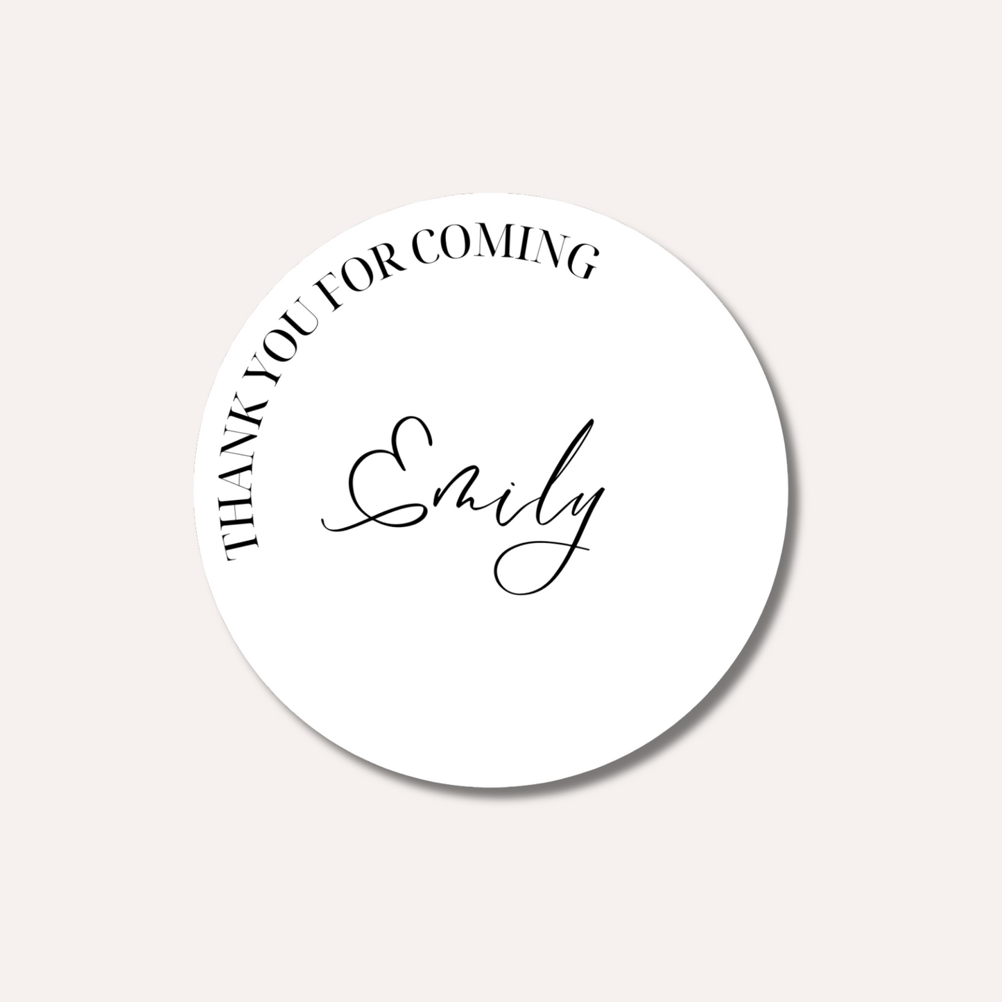 Round Place Card