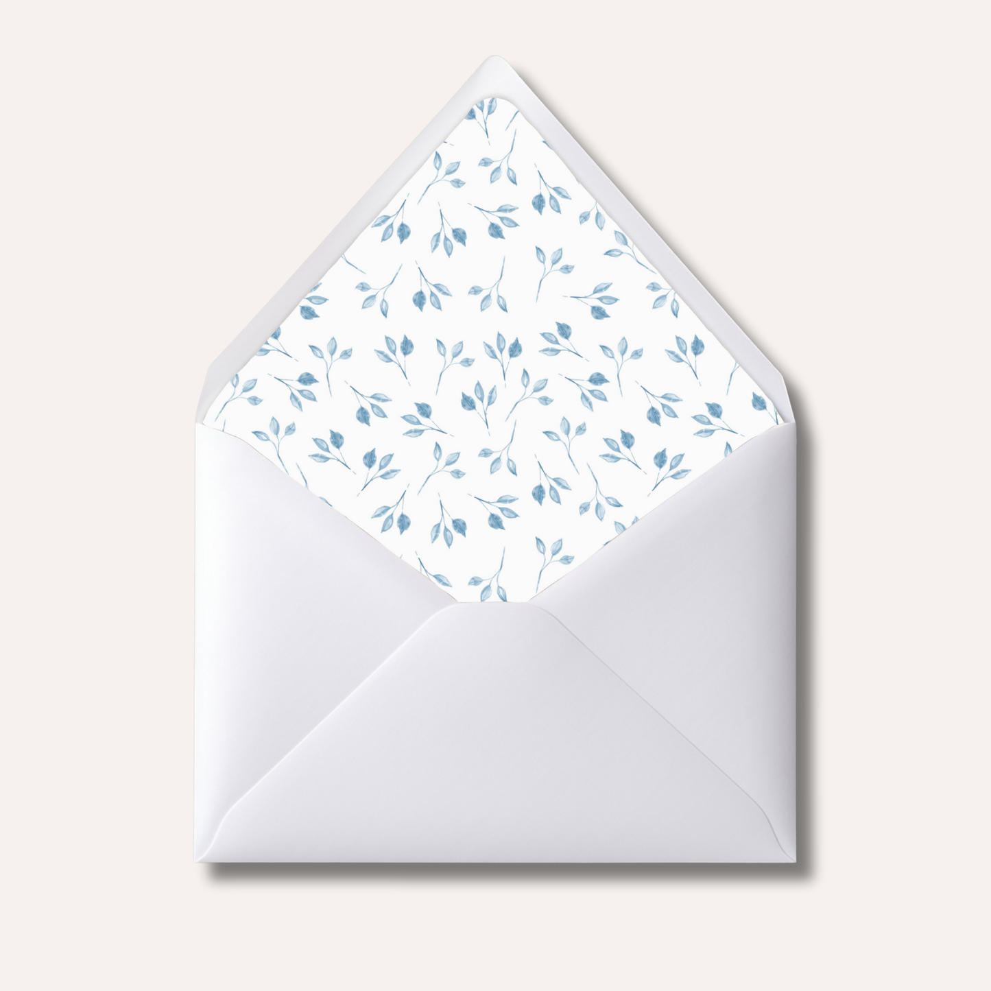 Envelope Liner: Blue Botanical