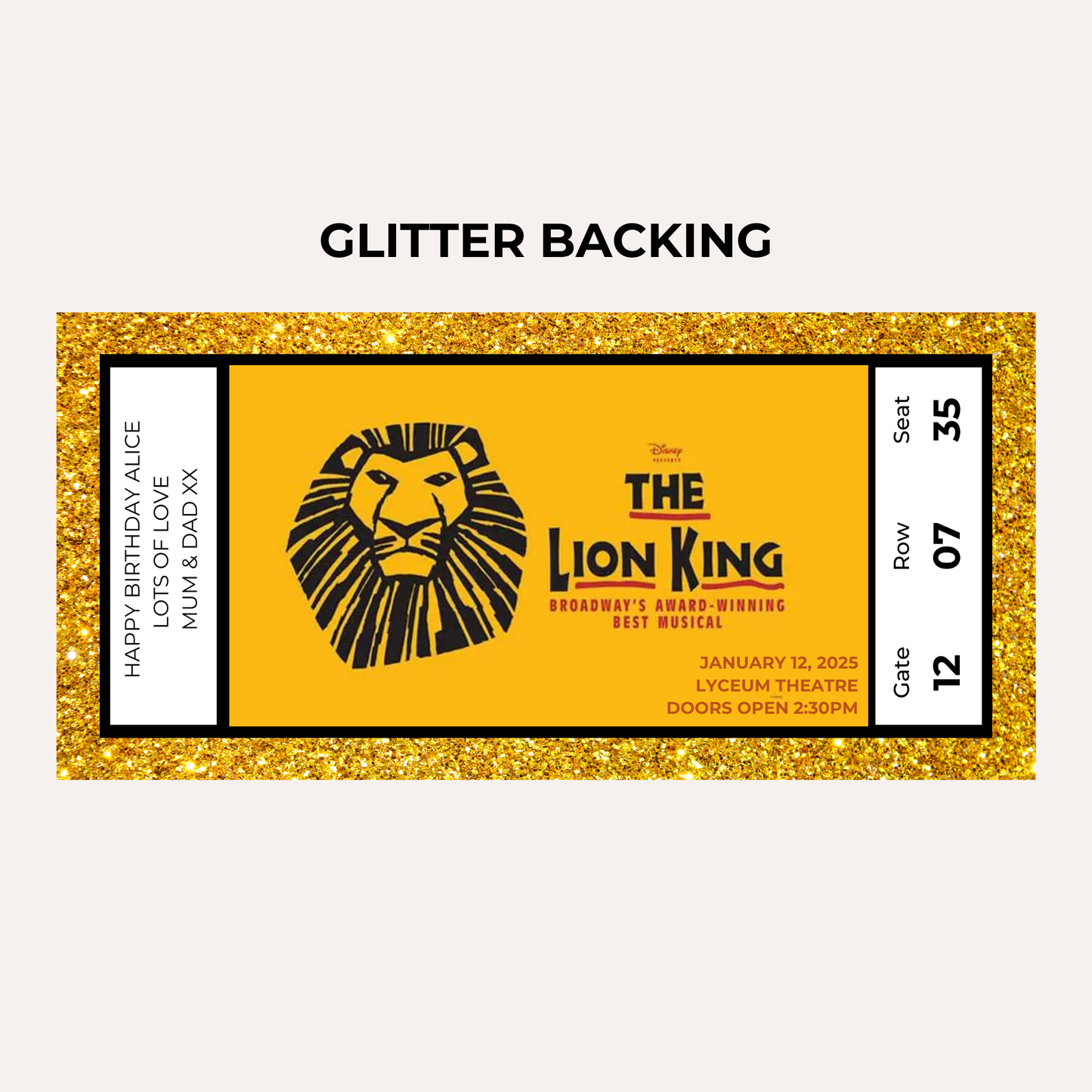 Theatre Gifting Experience- The Lion King