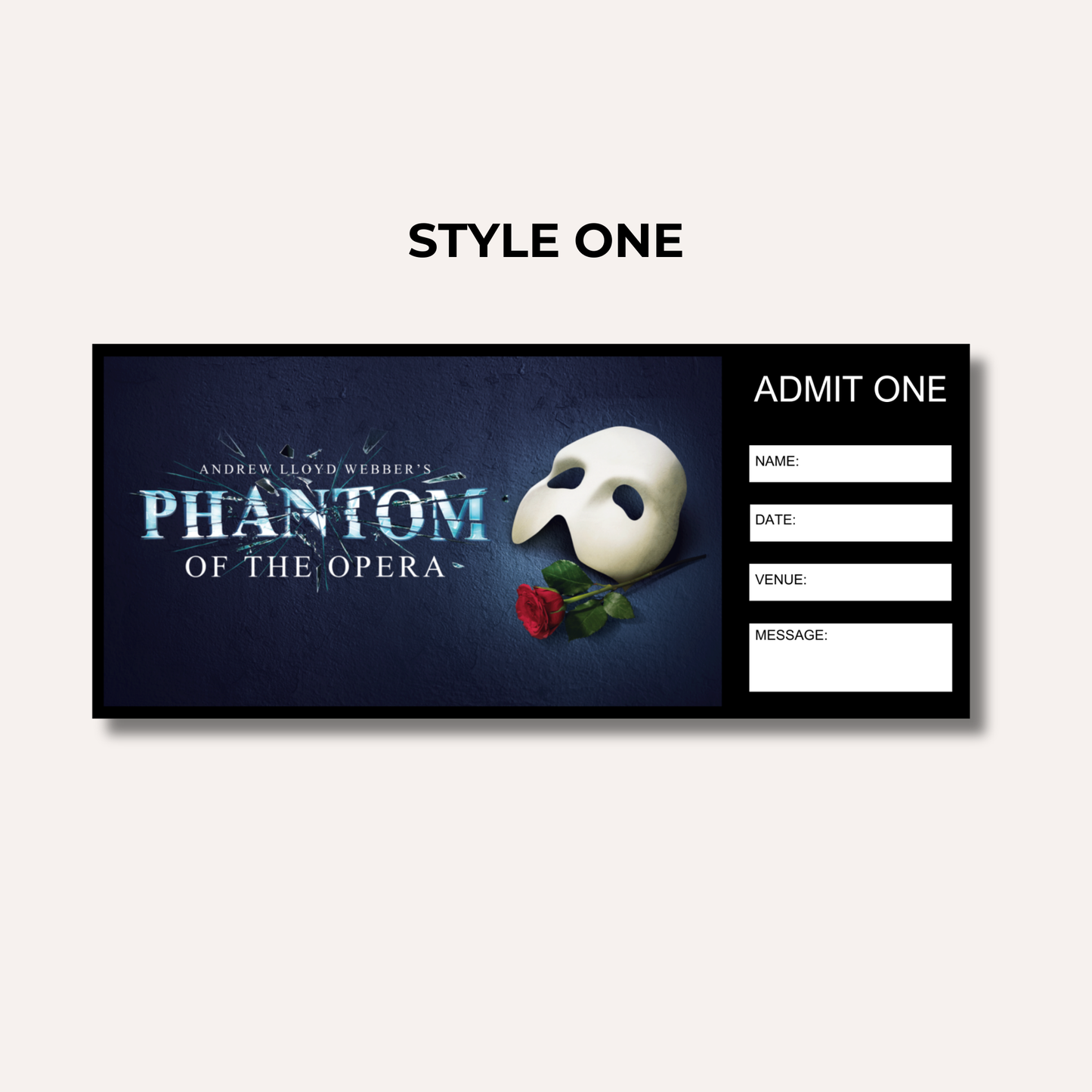 Theatre Gifting Experience- Phantom of The Opera