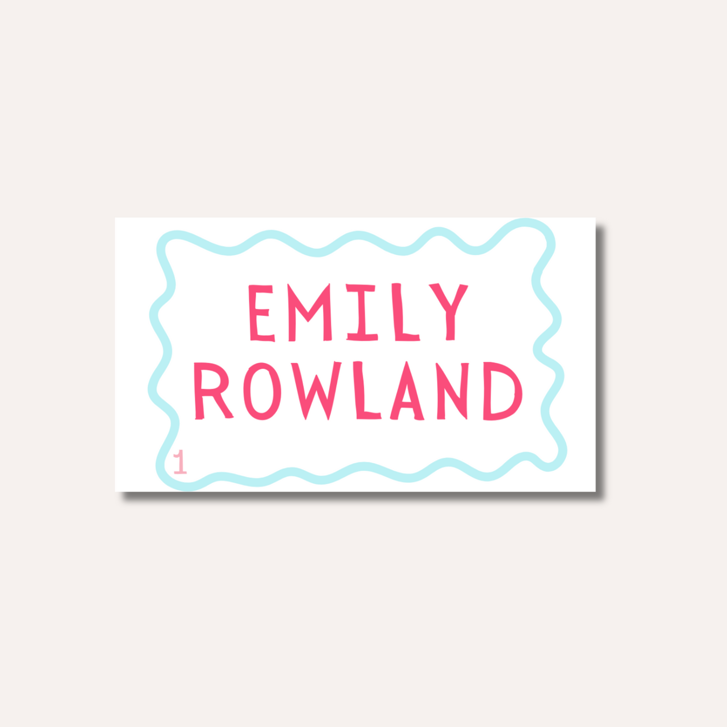 Bright/Fun Place Card