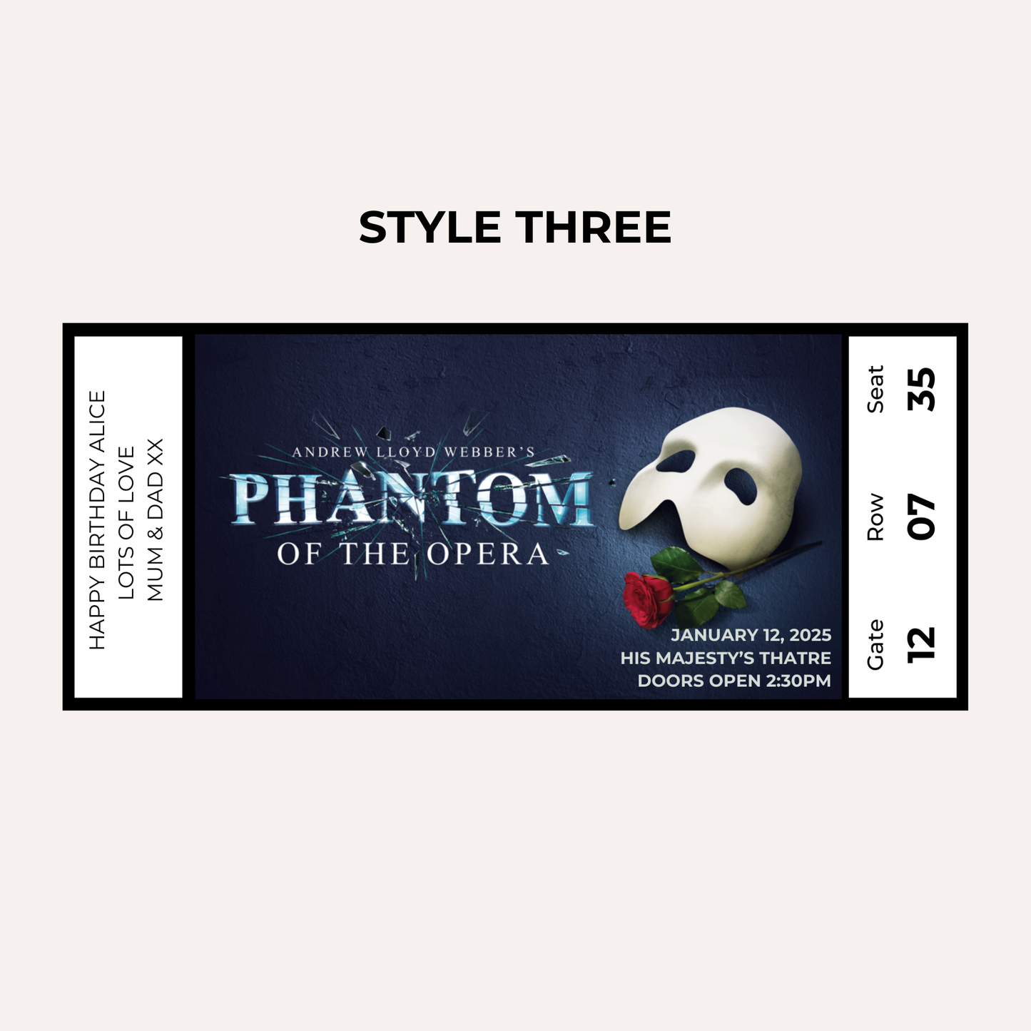 Theatre Gifting Experience- Phantom of The Opera
