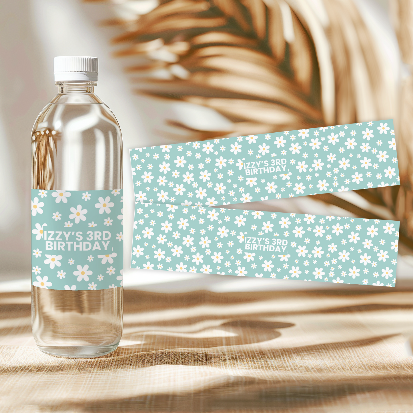 Flower Power Water Bottle Labels