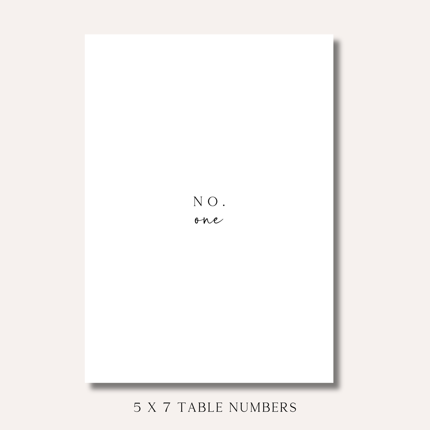 Table Numbers- Minimalistic Style #2