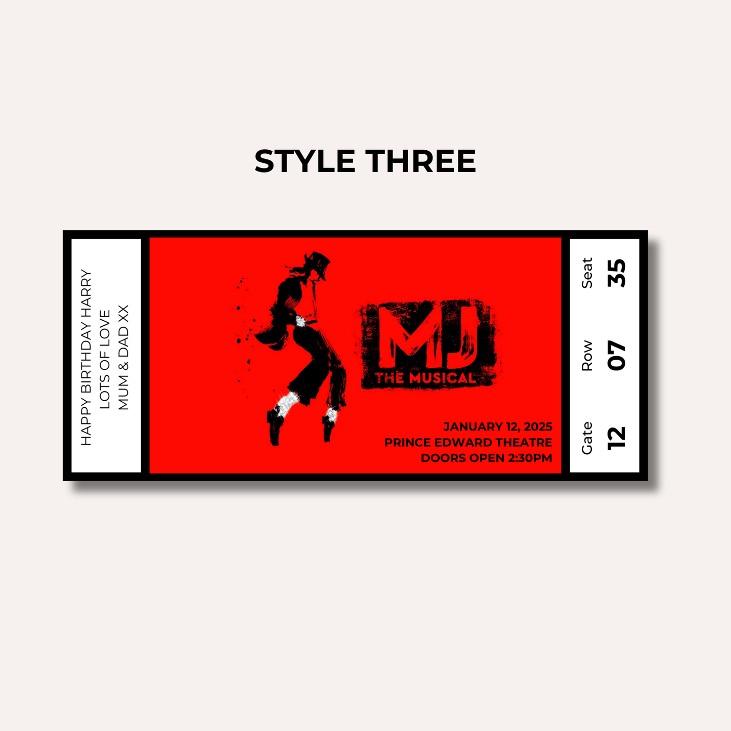Theatre Gifting Experience- Michael Jackson The Musical