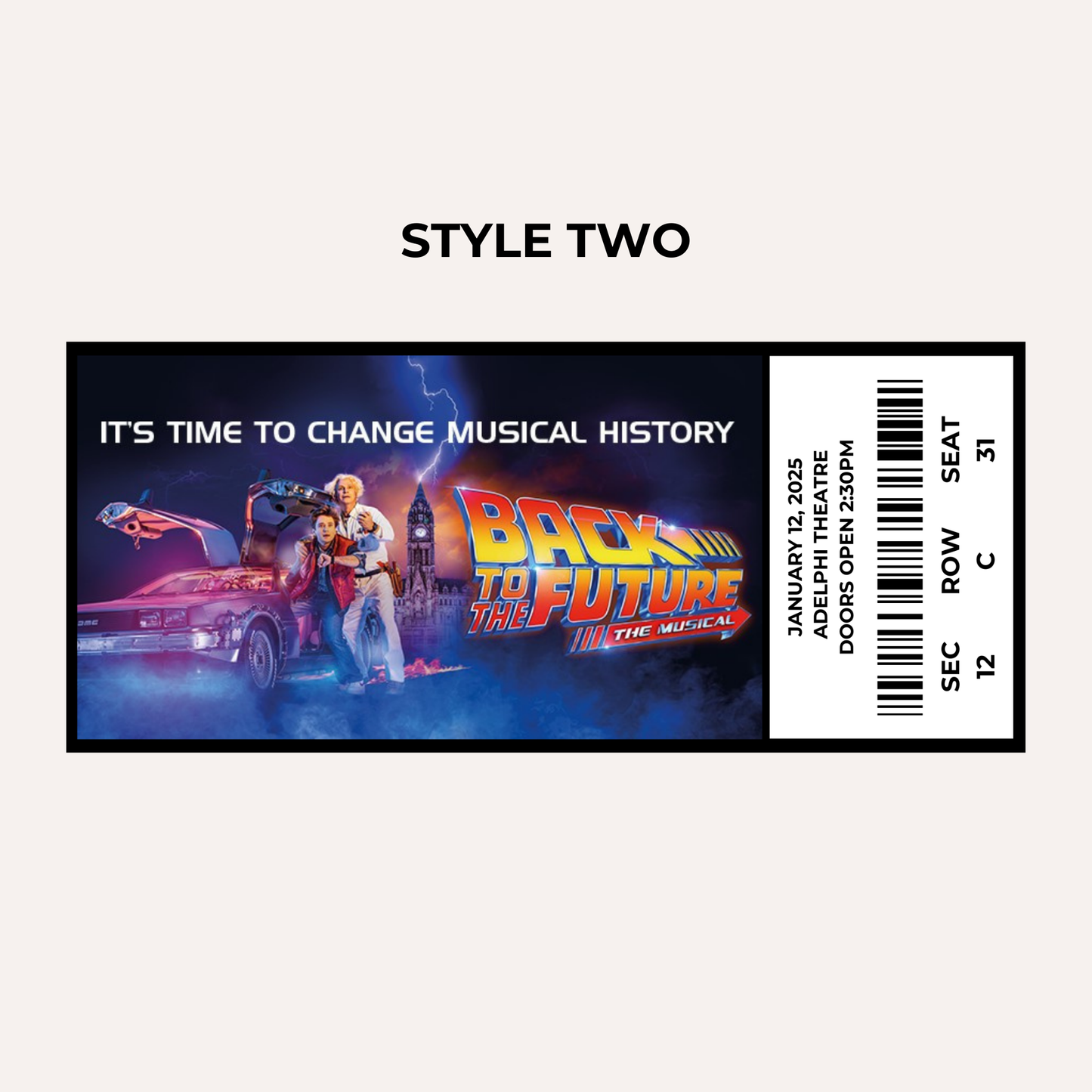 Theatre Gifting Experience- Back To The Future