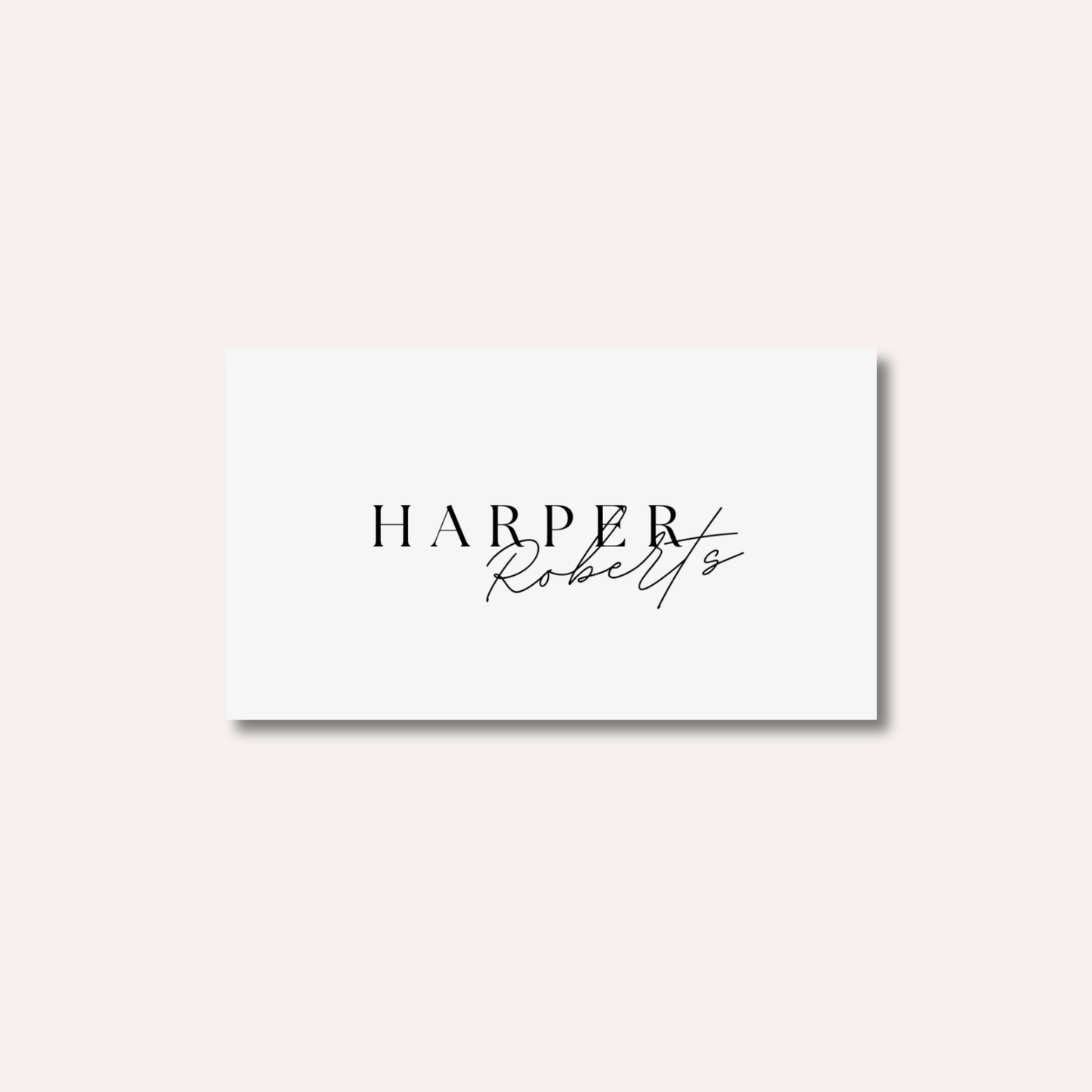 Modern Calligraphy Business Cards