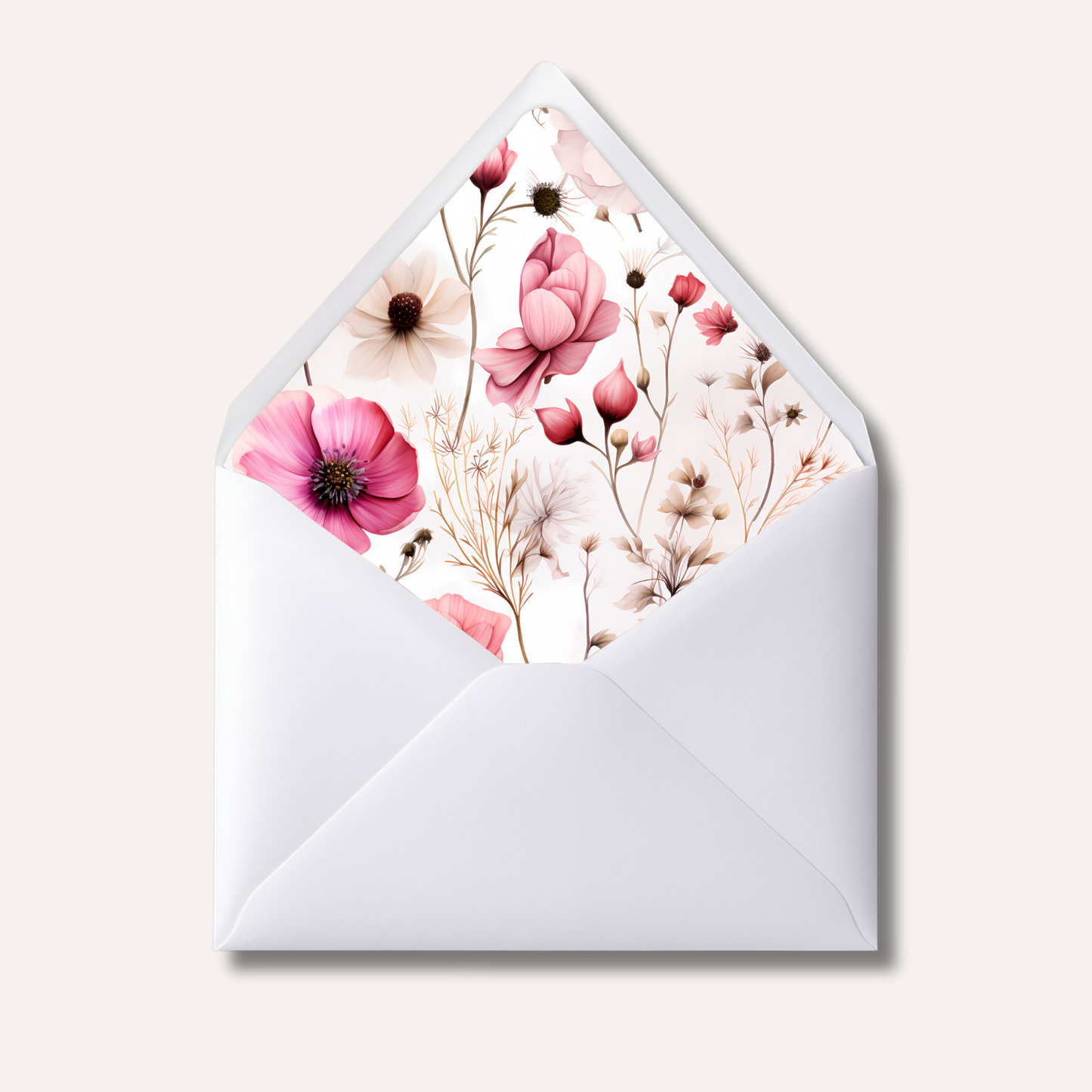 Envelope Liner: Pink Selection Florals