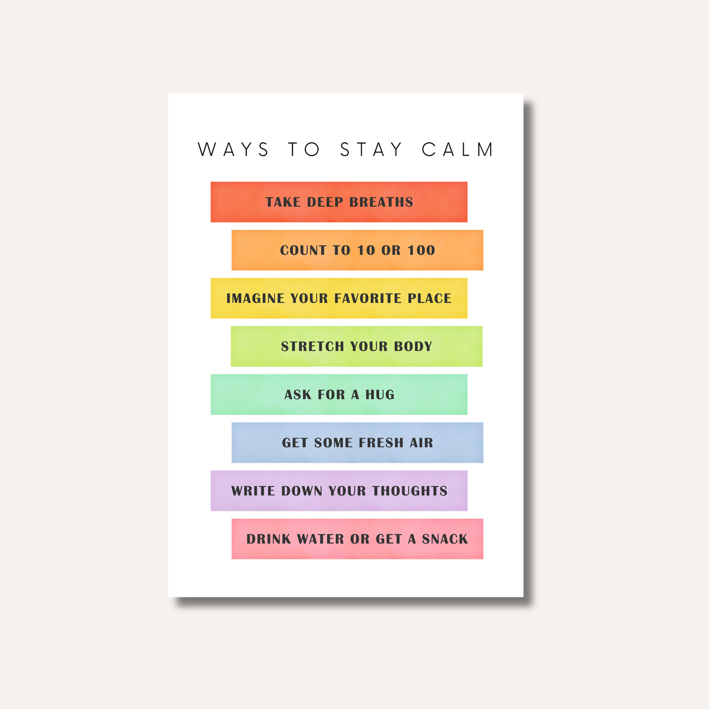 48 x Calm Corner Posters