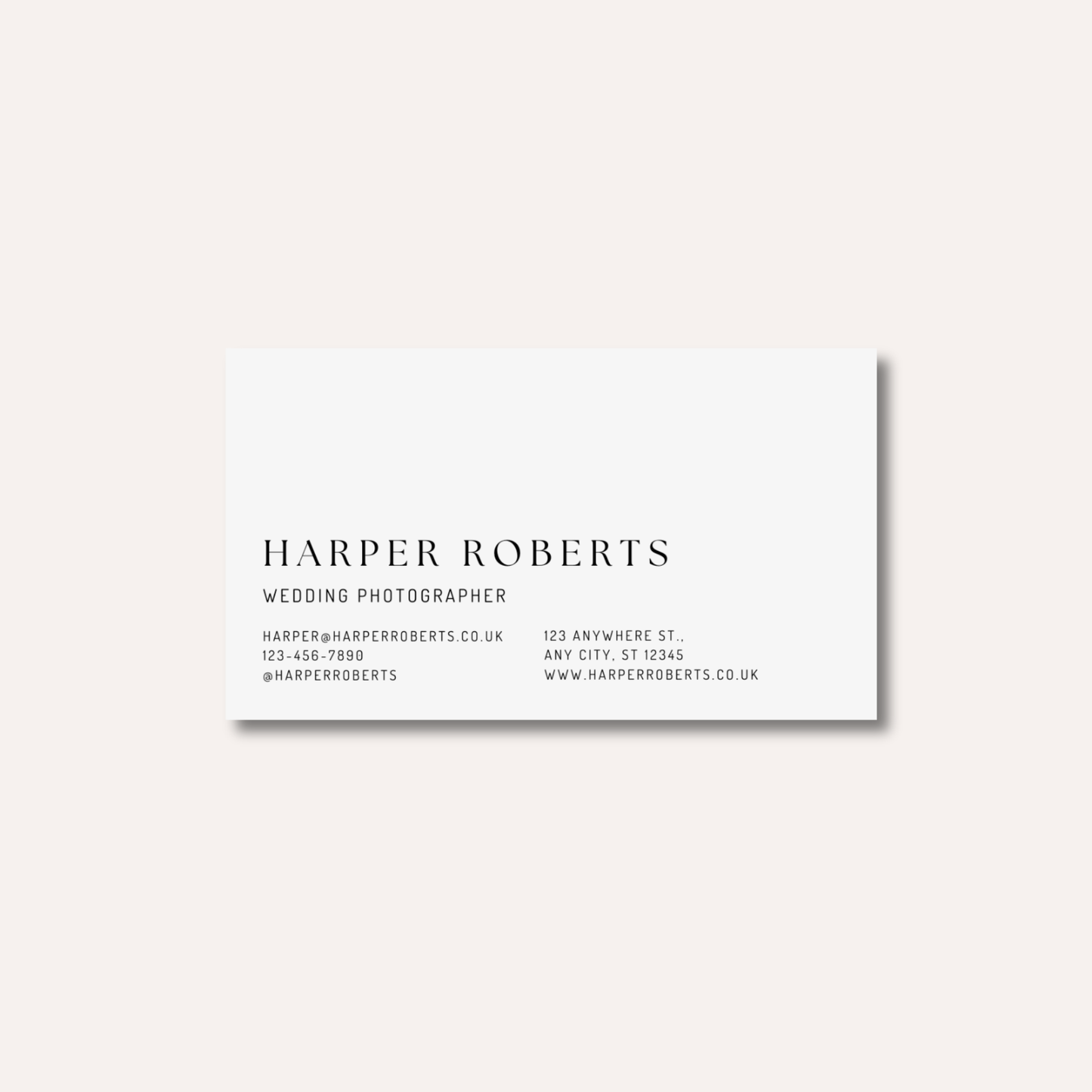 Modern Calligraphy Business Cards