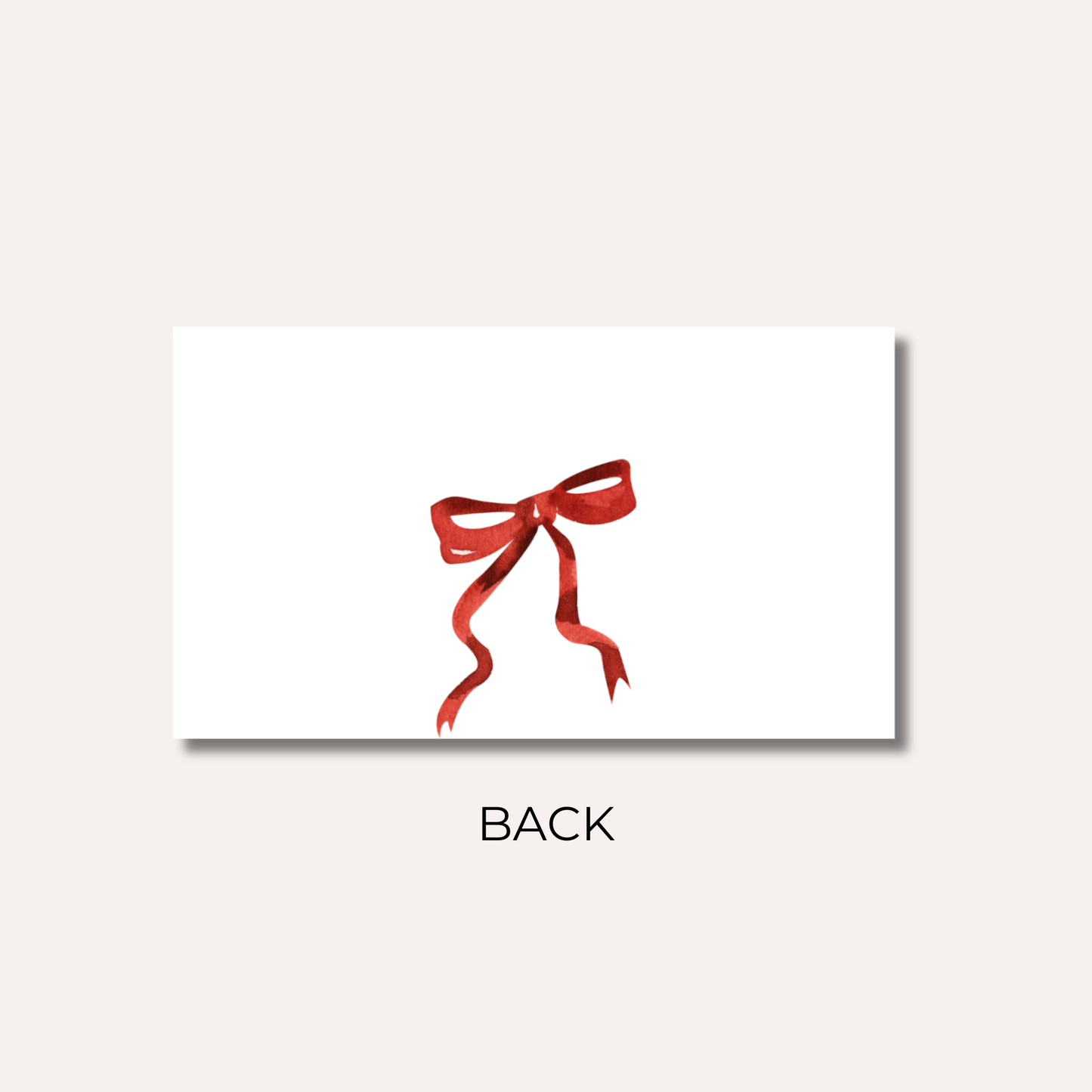 Red Bow Place Card
