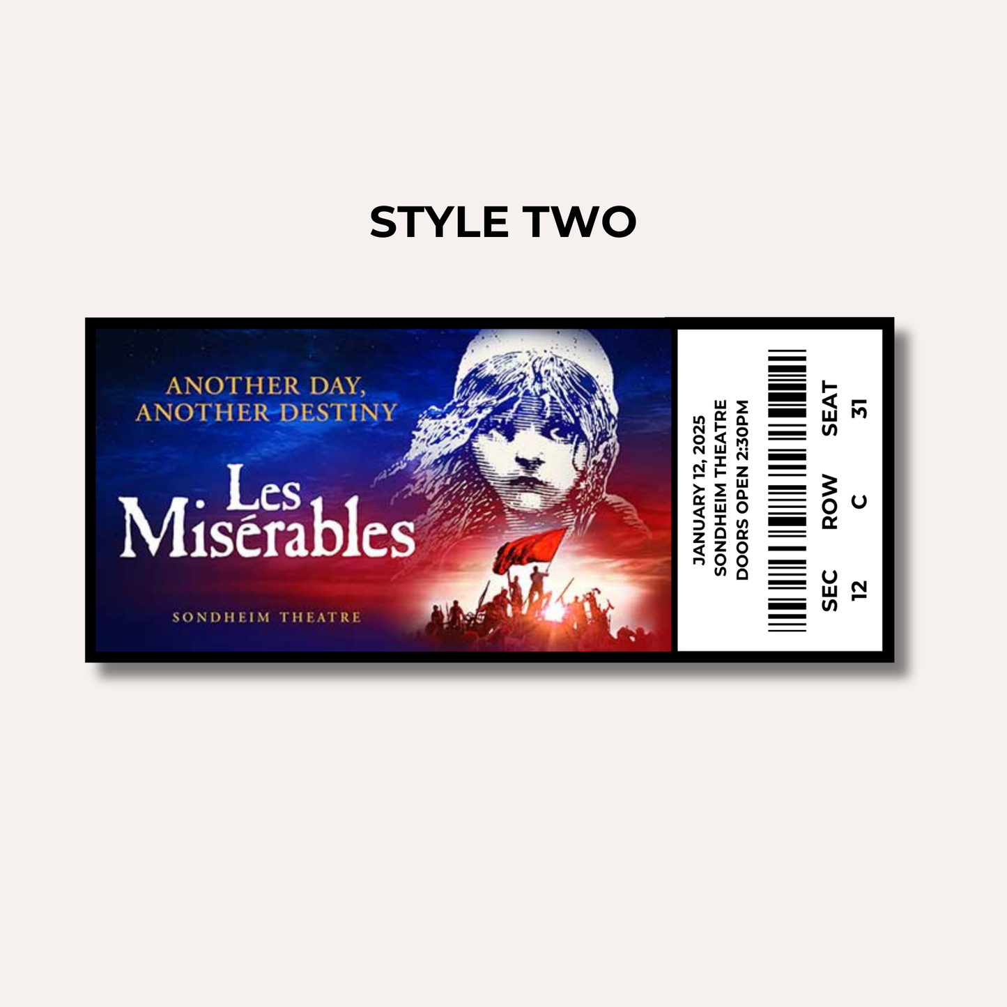 Theatre Gifting Experience- Les Miserables