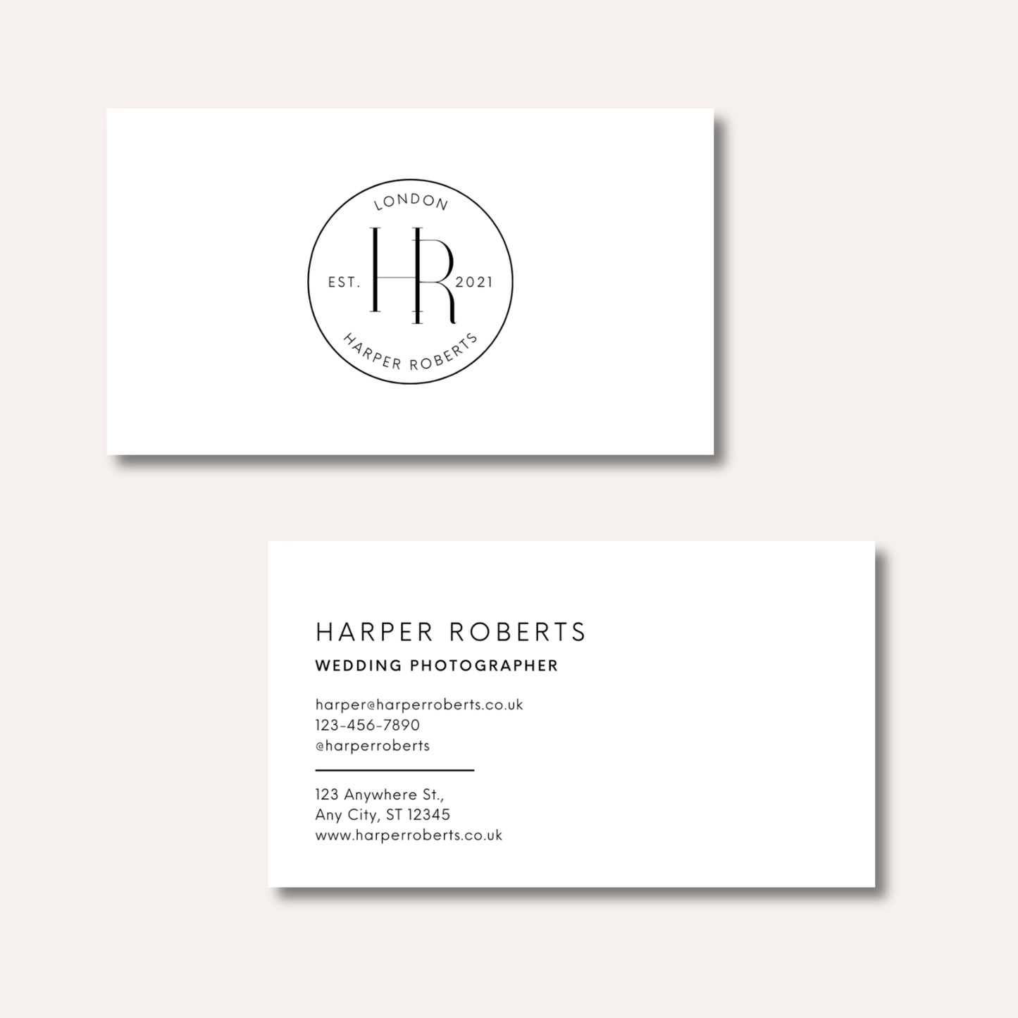 Modern Stamp Style Business Cards
