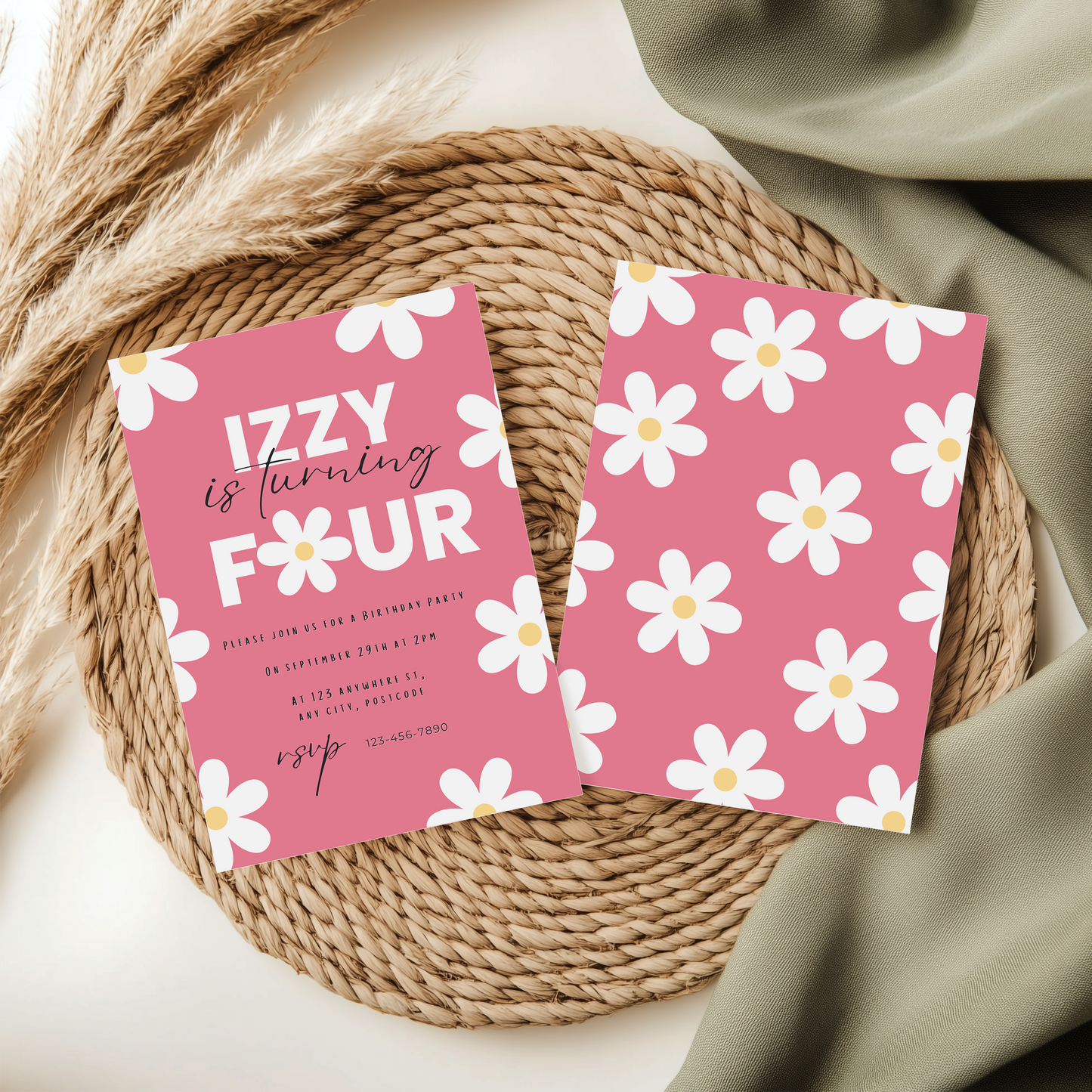Flower Power Party Invitation
