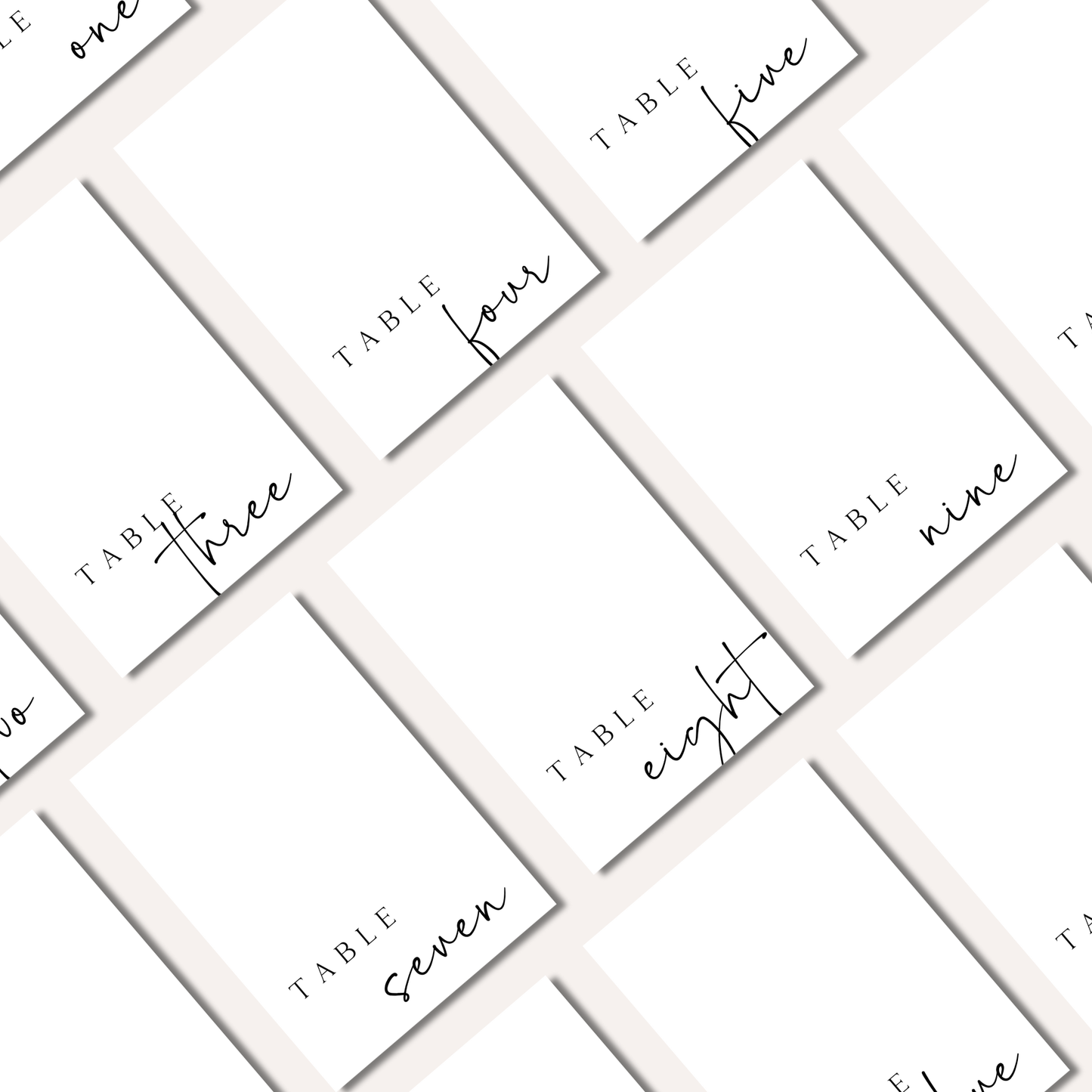 Table Numbers- Minimalistic Style #3