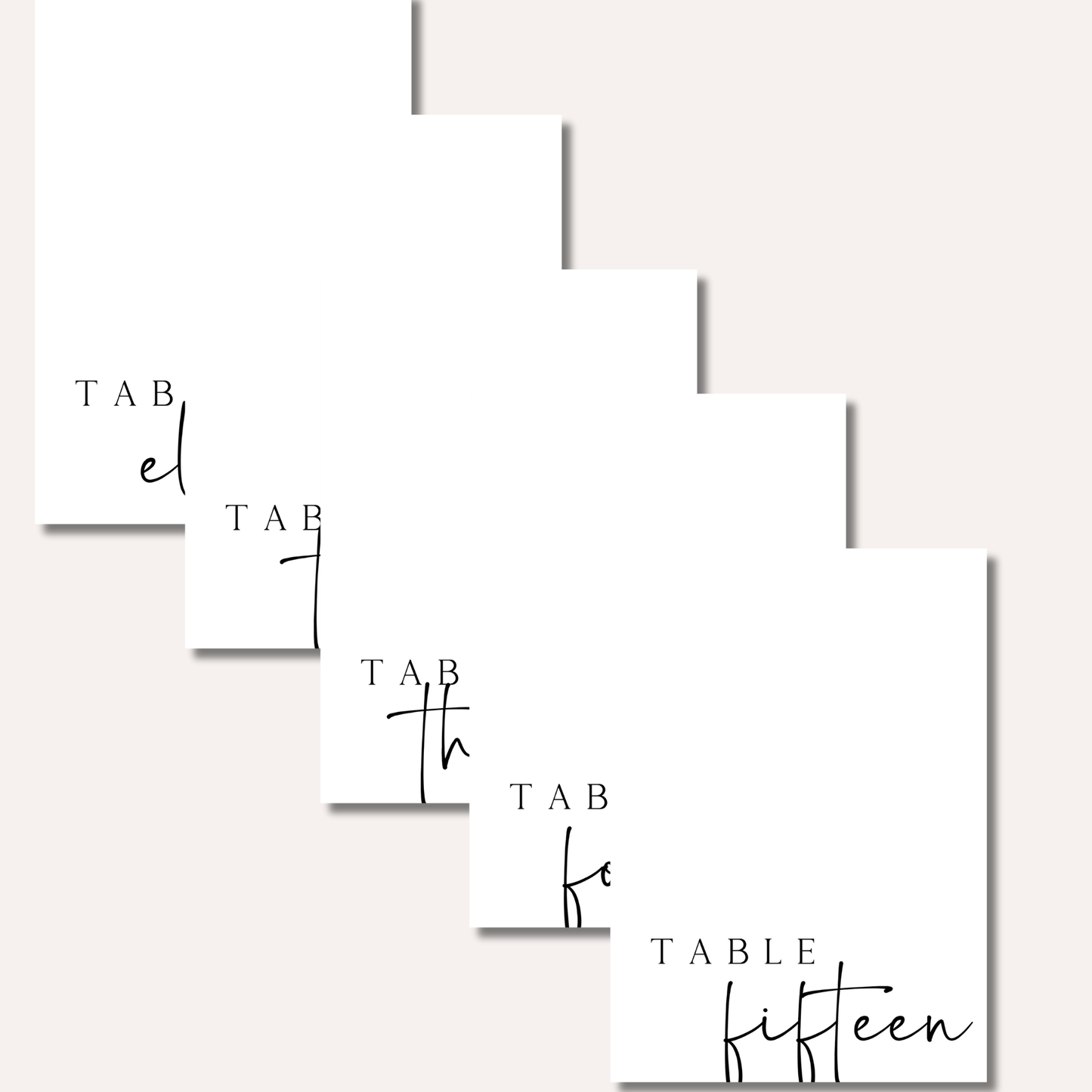 Table Numbers- Minimalistic Style #3