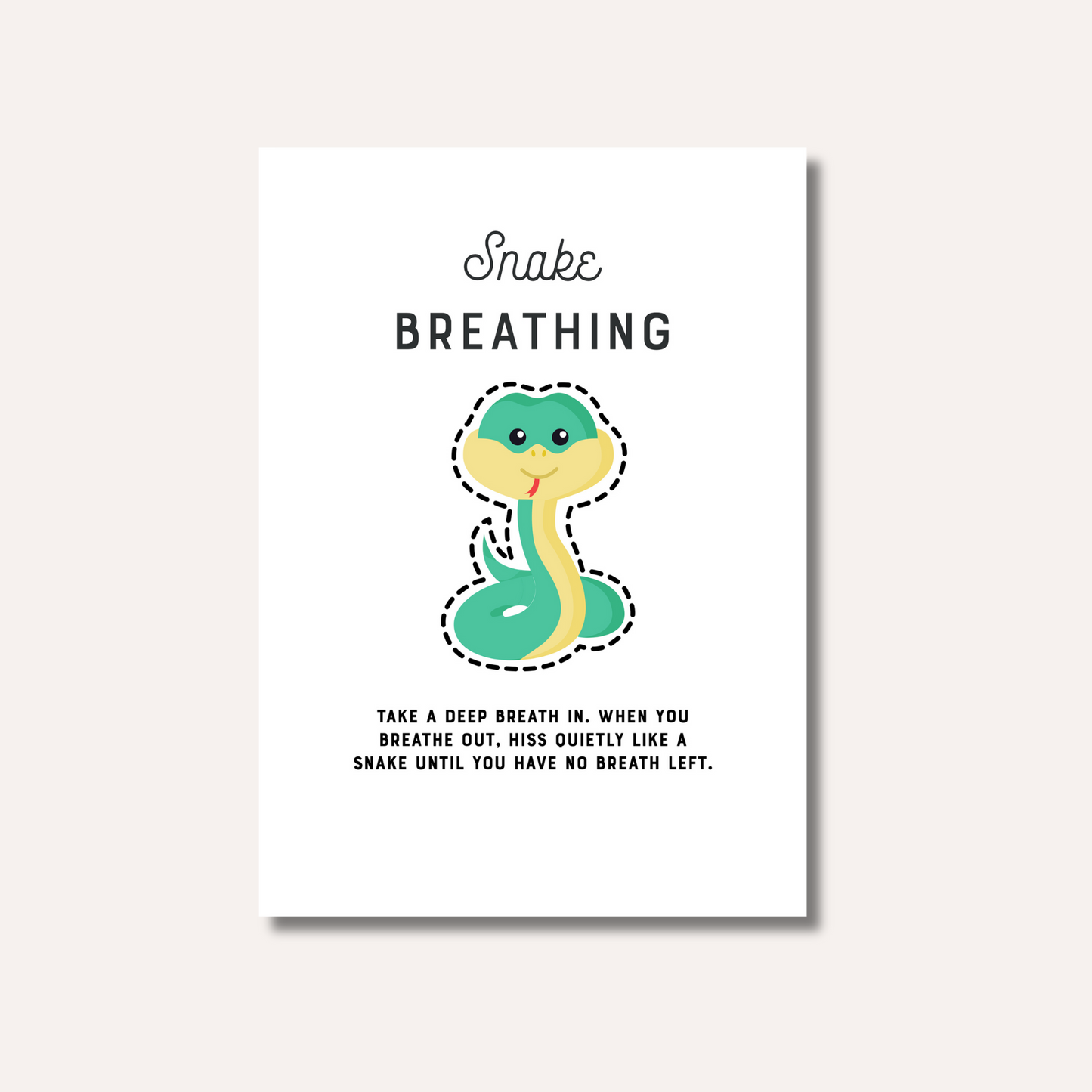 20 x Breathing Exercises Cards