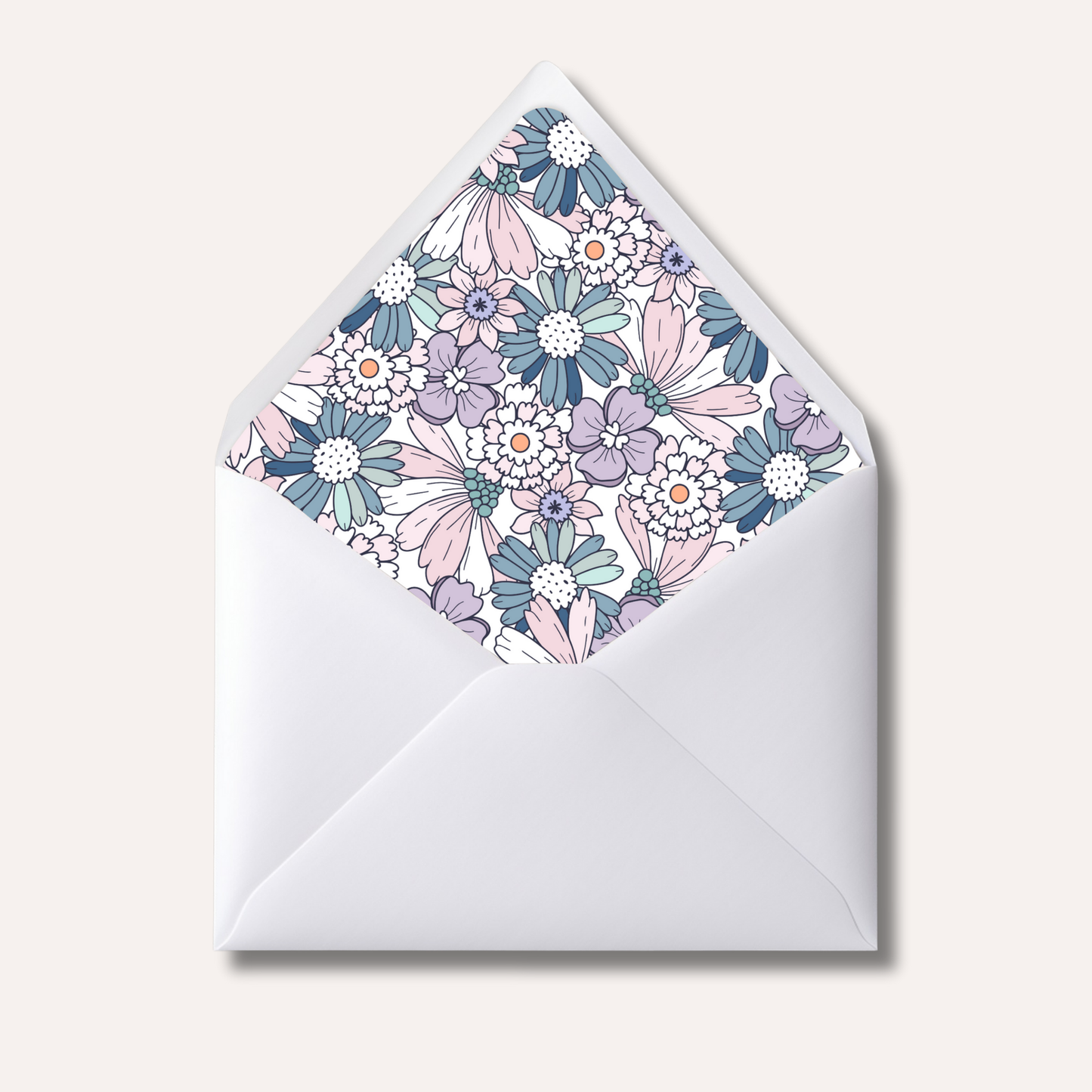 Envelope Liner: Pastel Florals