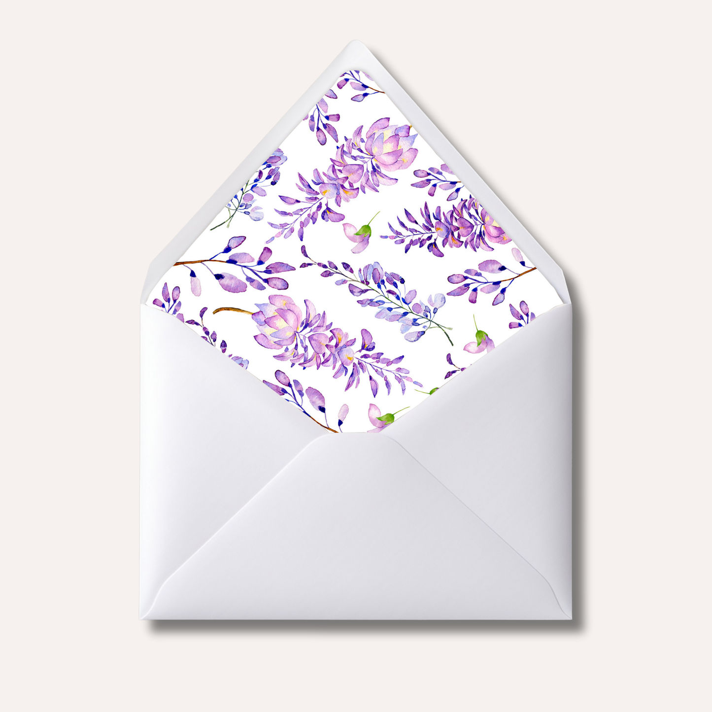 Envelope Liner: Purple Florals