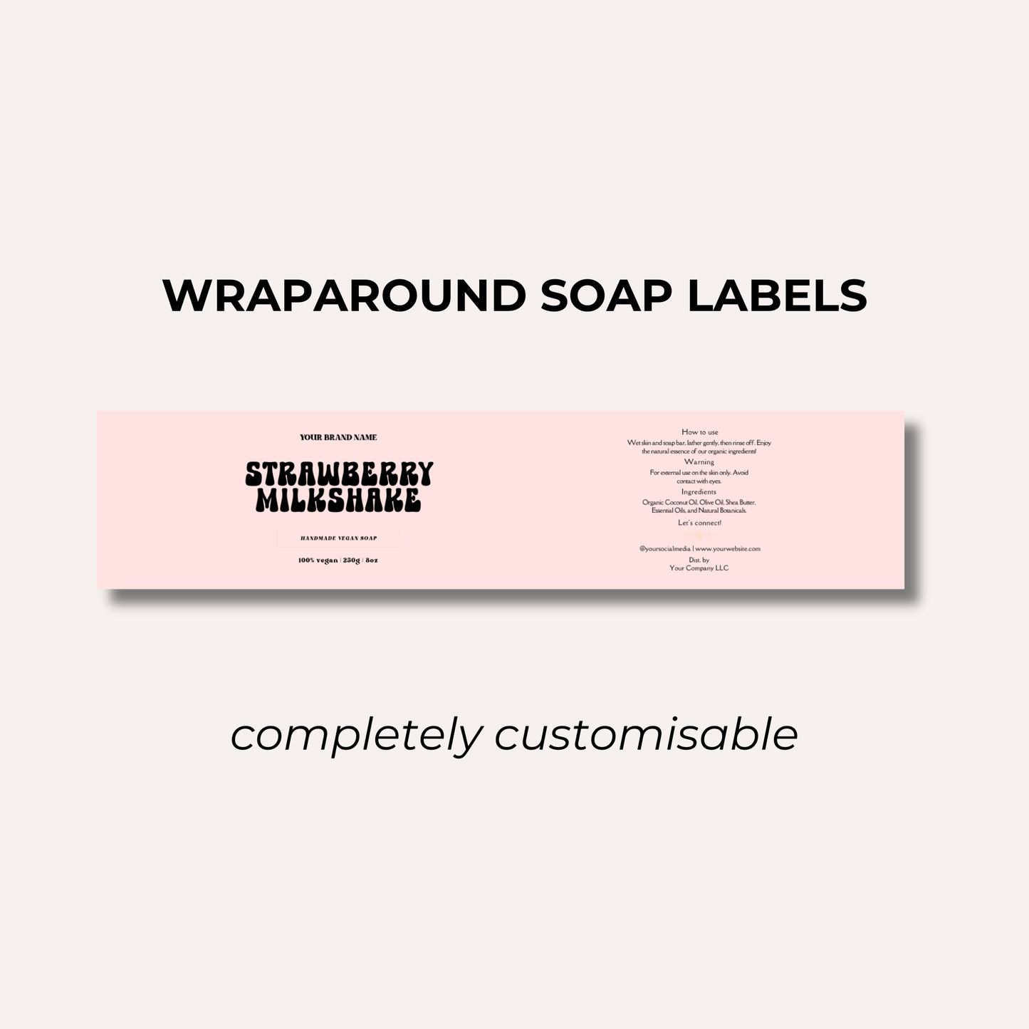 Wrap Around Candle Label- Set 2 (8 Per sheet)