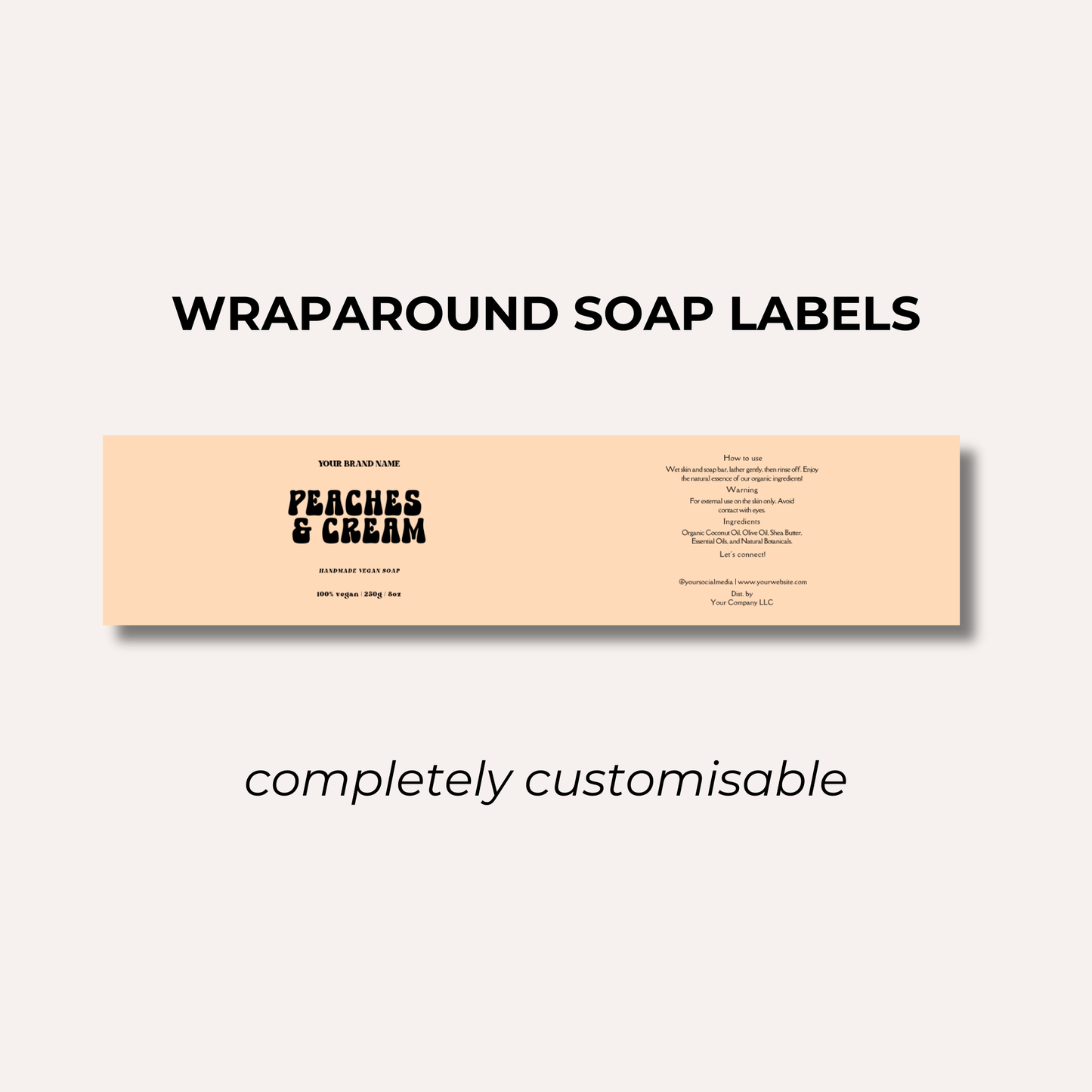 Wrap Around Candle Label- Set 2 (8 Per sheet)