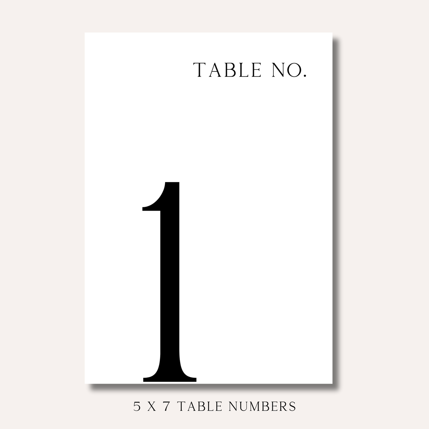 Table Numbers- Minimalistic Style #4