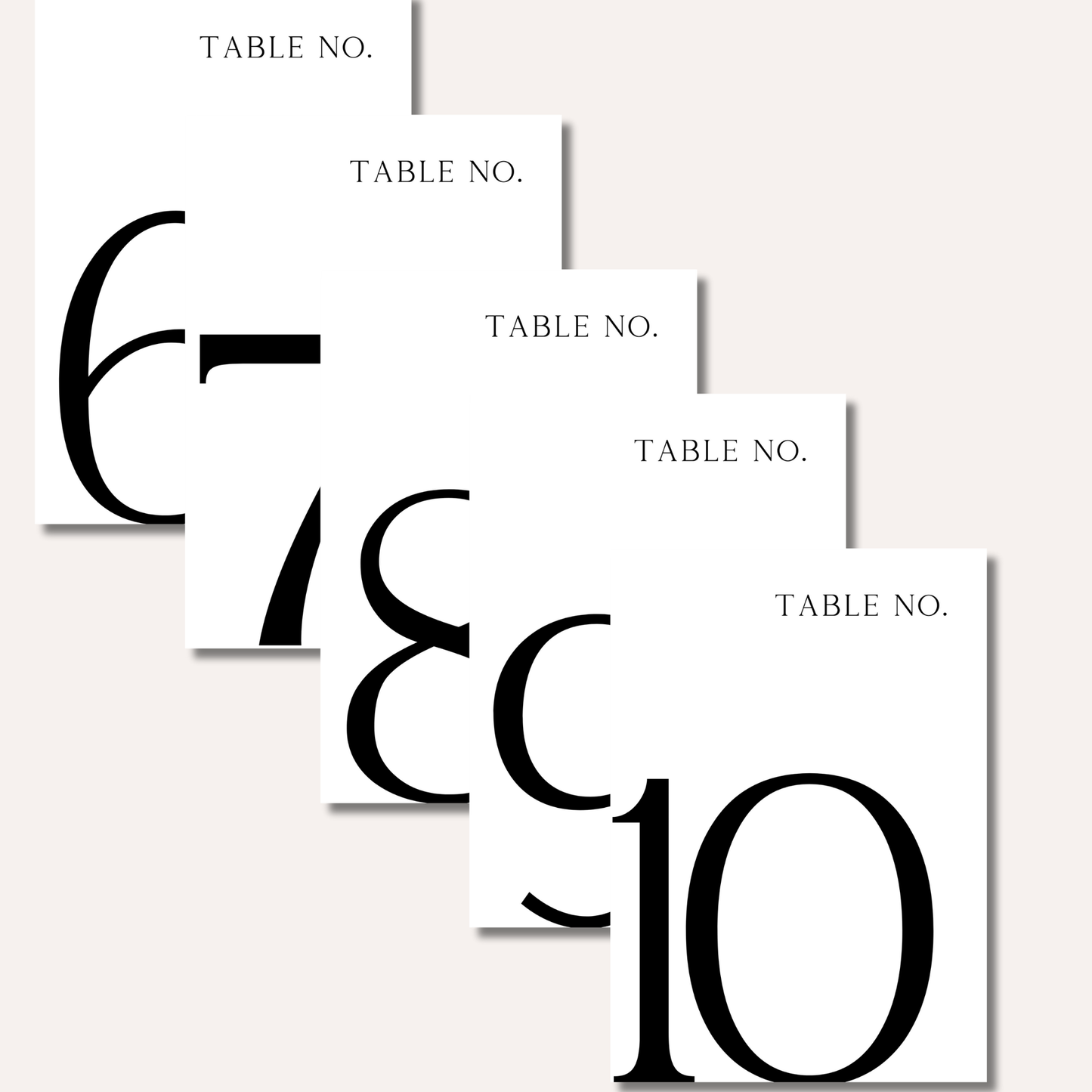 Table Numbers- Minimalistic Style #4