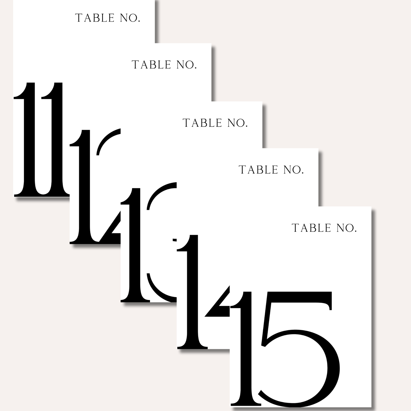 Table Numbers- Minimalistic Style #4