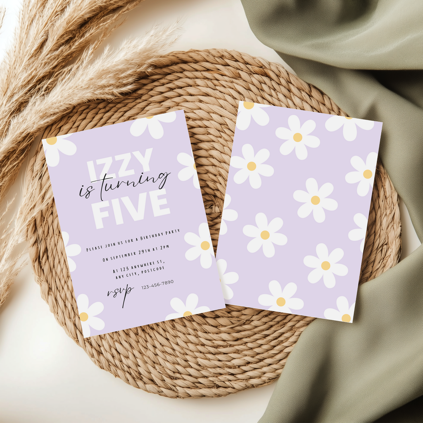 Flower Power Party Invitation