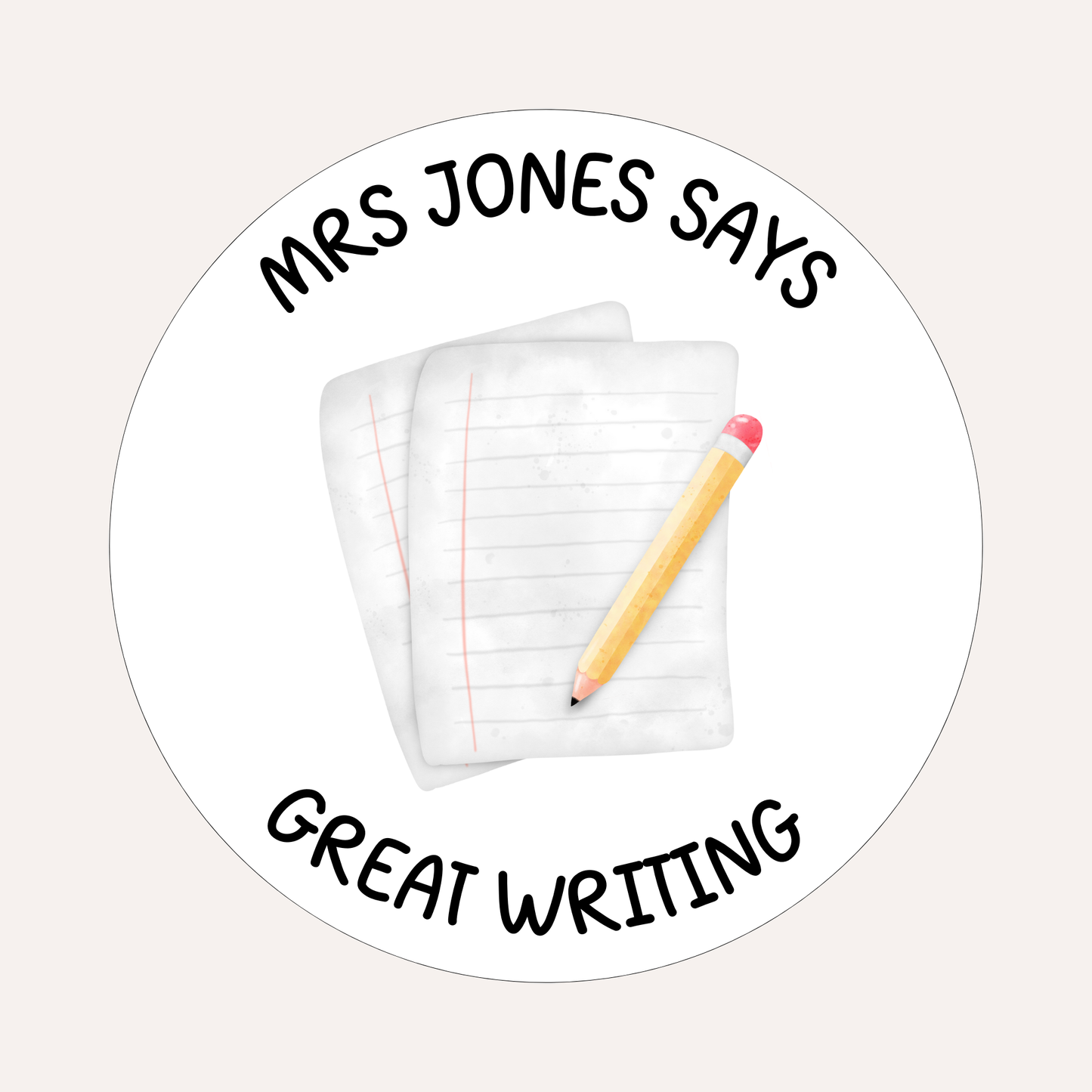 Great Writing Pencil & Paper