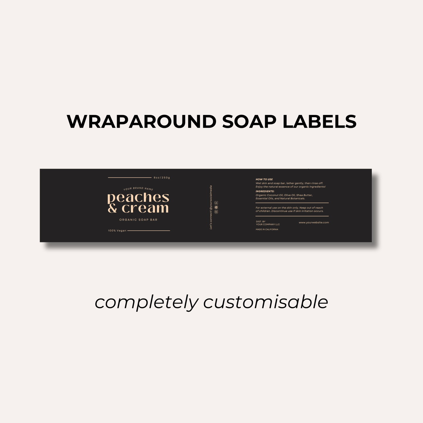 Wrap Around Candle Label- Set 4 (8 Per sheet)