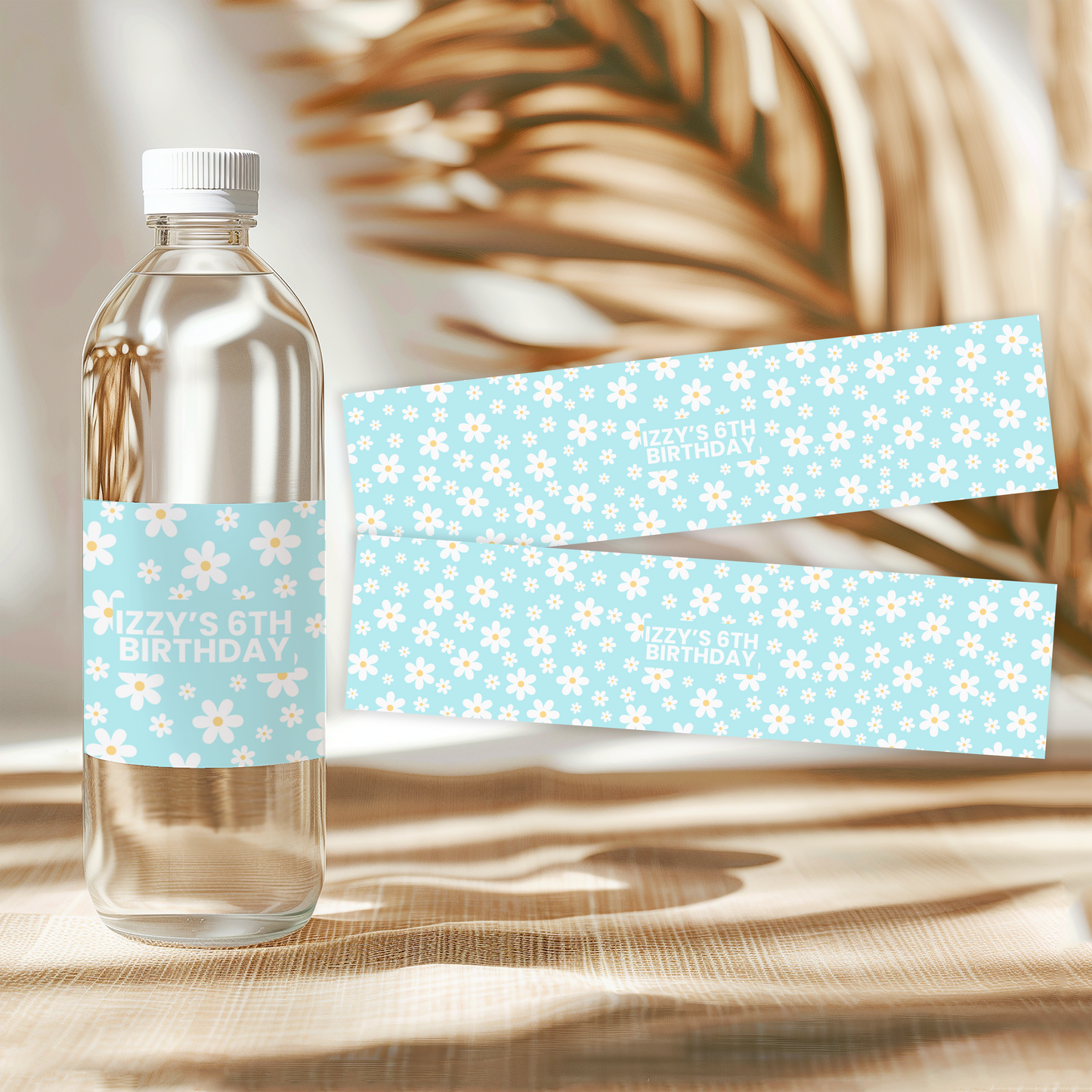 Flower Power Water Bottle Labels