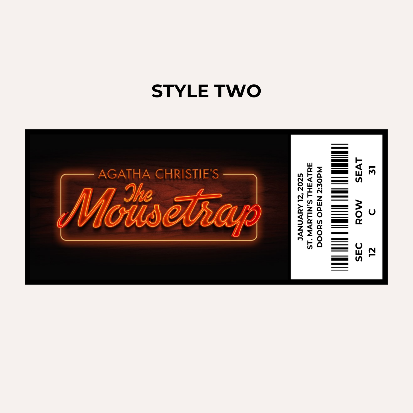 Theatre Gifting Experience- The Mousetrap
