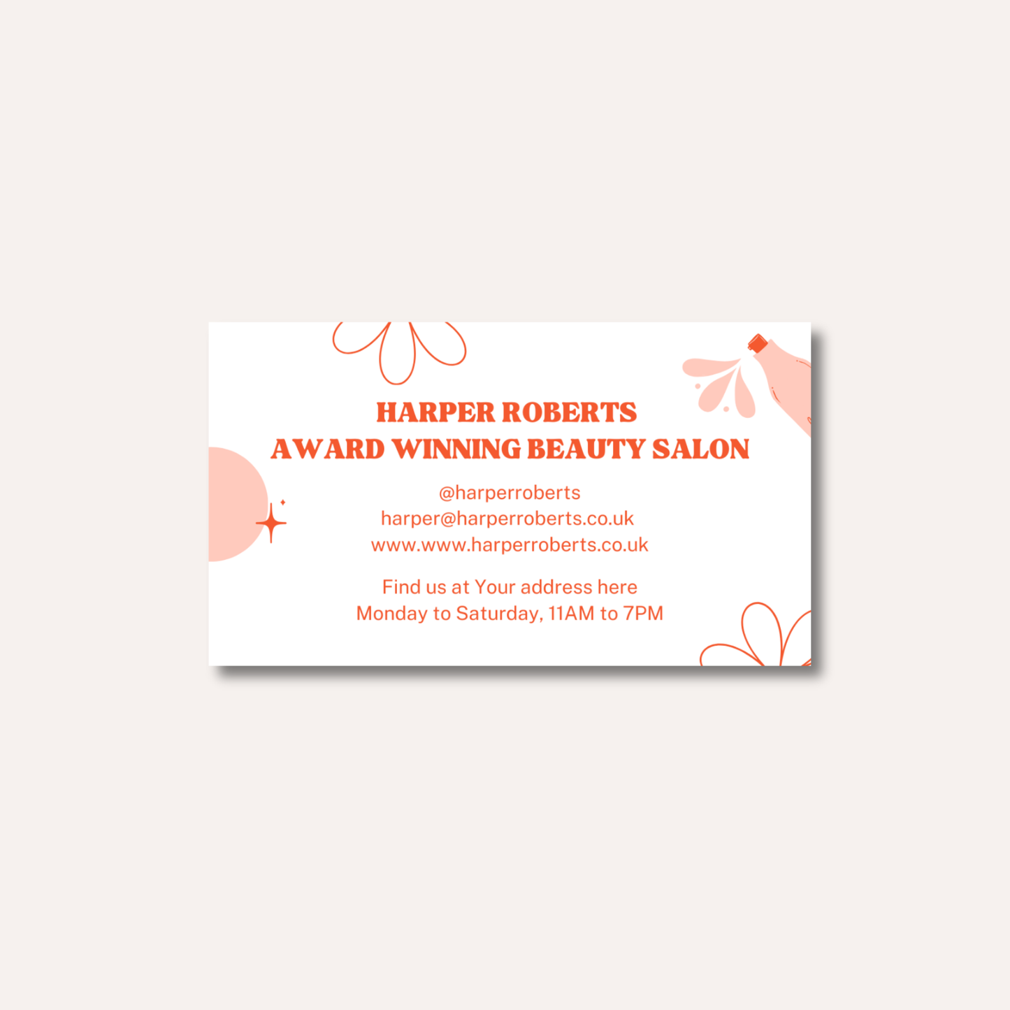 Modern Floral Business Cards