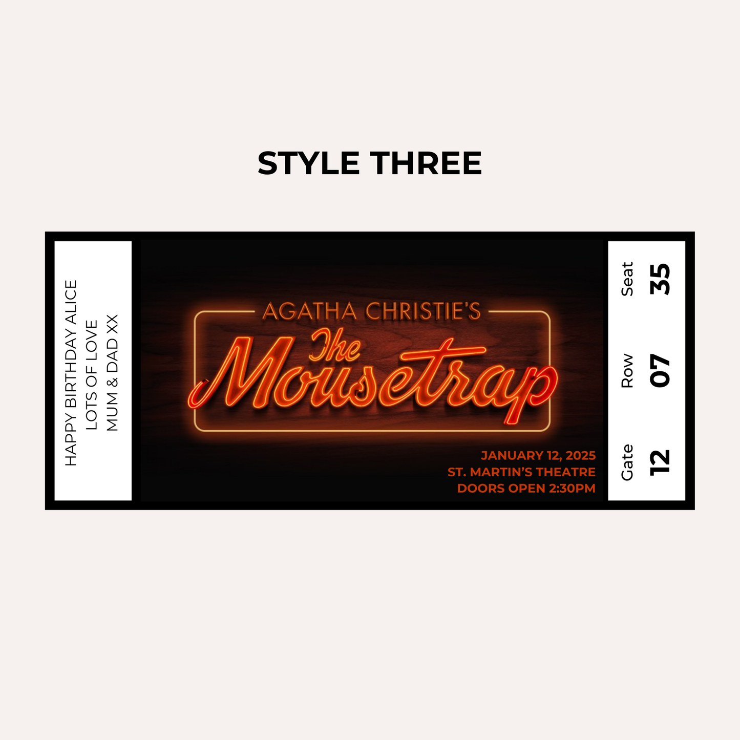 Theatre Gifting Experience- The Mousetrap