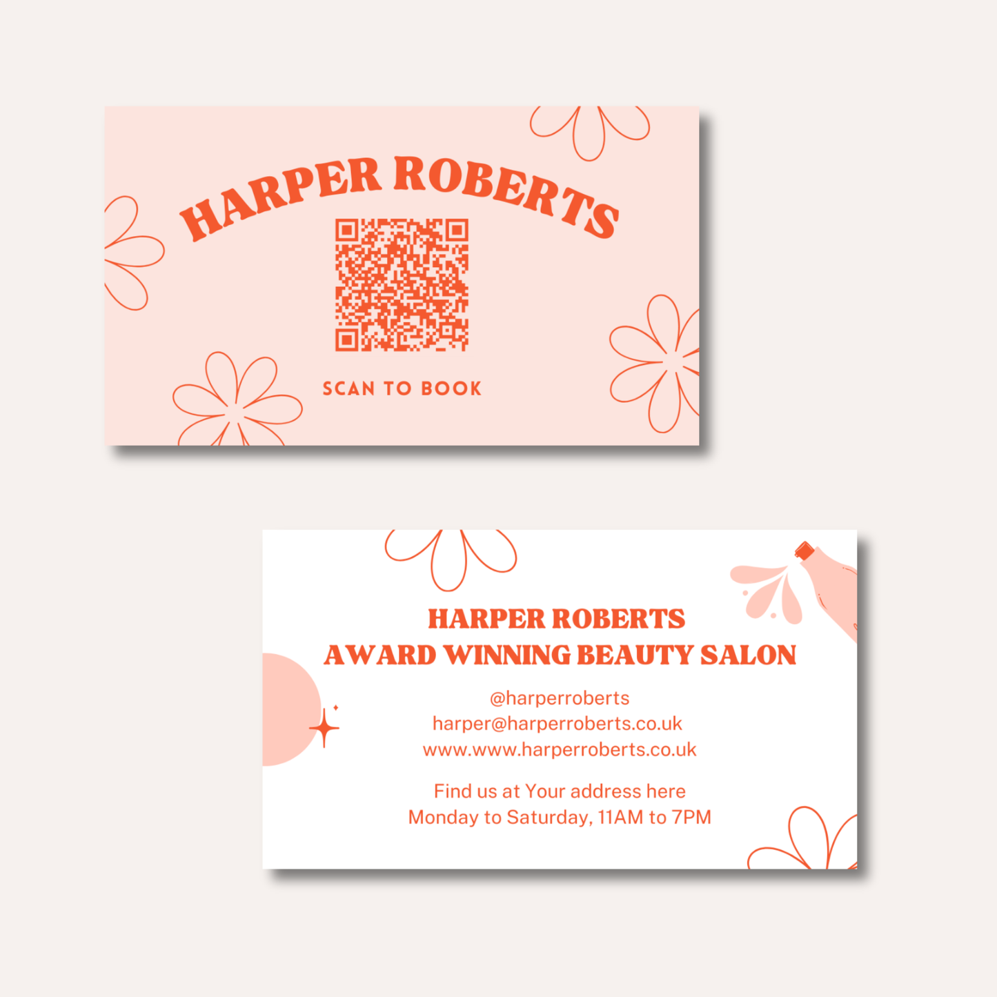 Modern Floral Business Cards