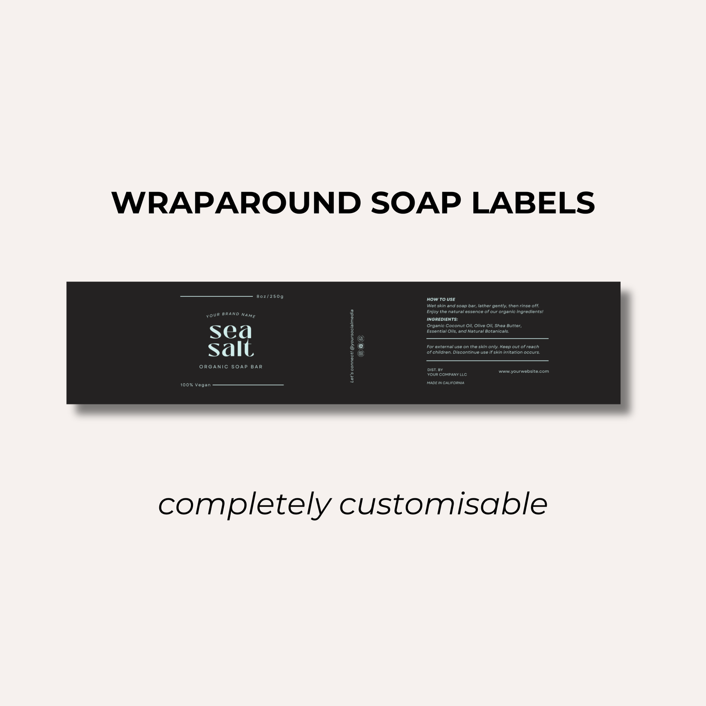 Wrap Around Candle Label- Set 4 (8 Per sheet)