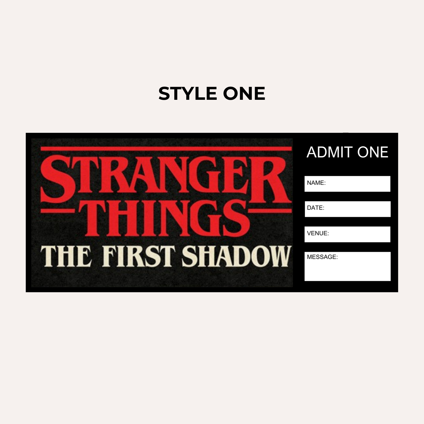 Theatre Gifting Experience- Stranger Things, The First Shadow