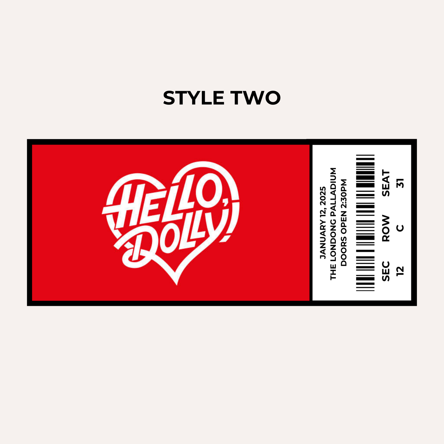 Theatre Gifting Experience- Hello Dolly