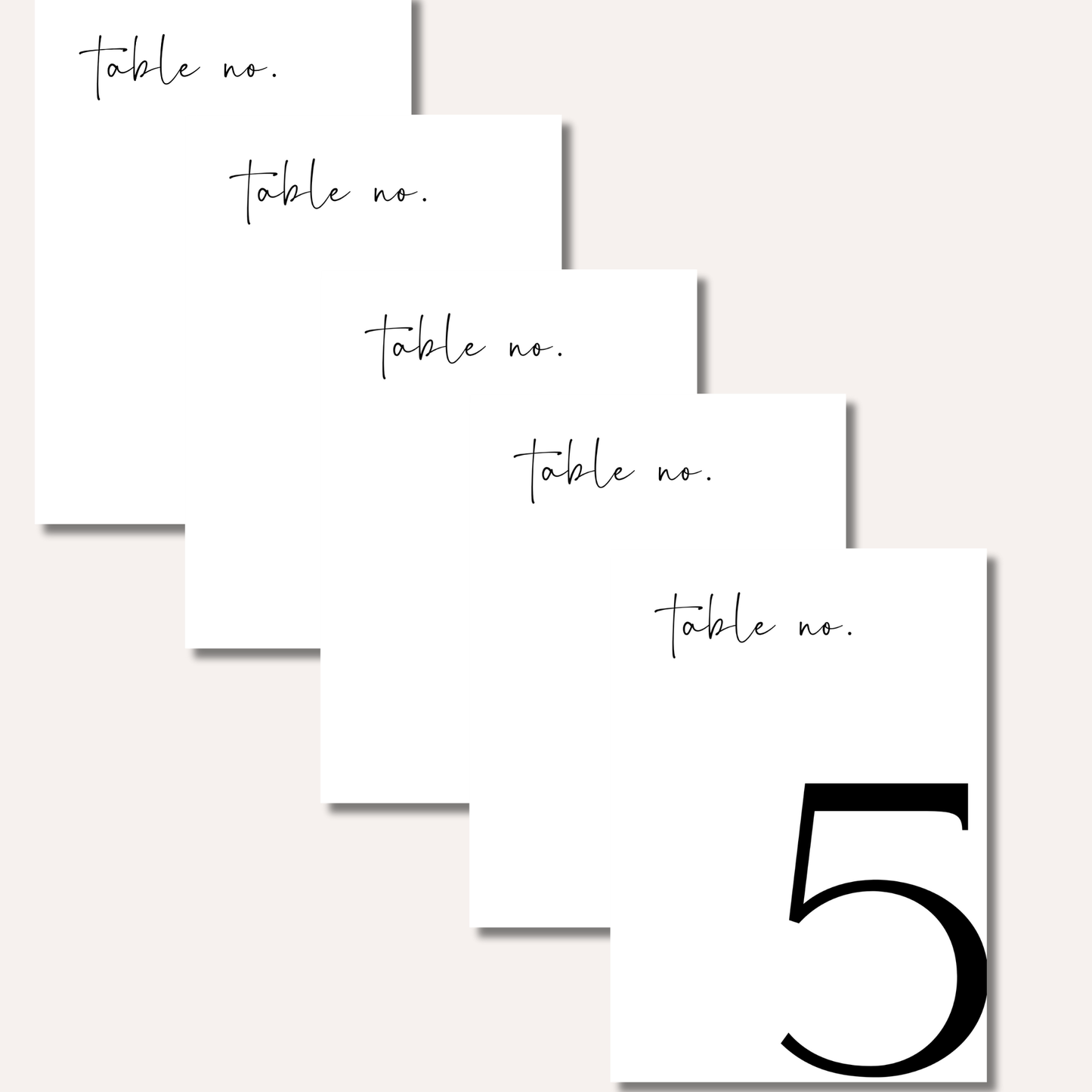 Table Numbers- Minimalistic Style #6