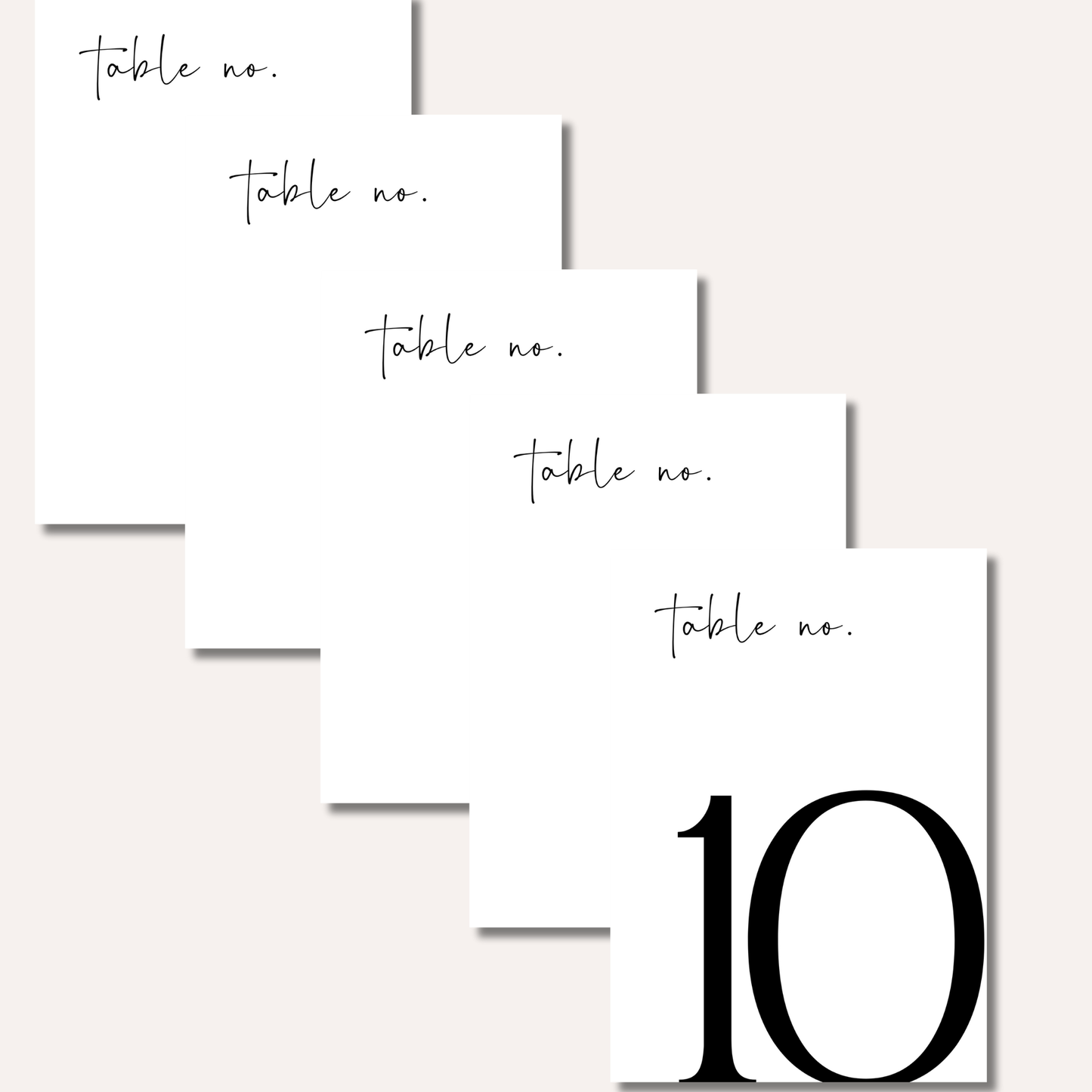 Table Numbers- Minimalistic Style #6