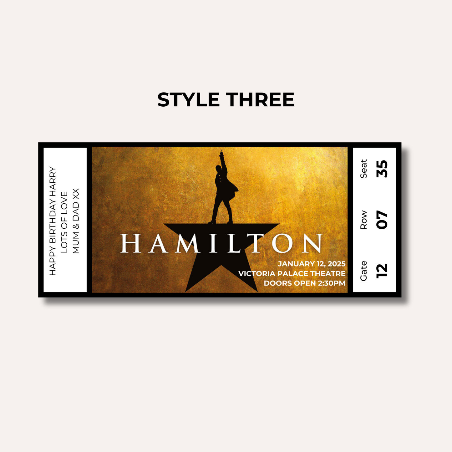 Theatre Gifting Experience- Hamilton