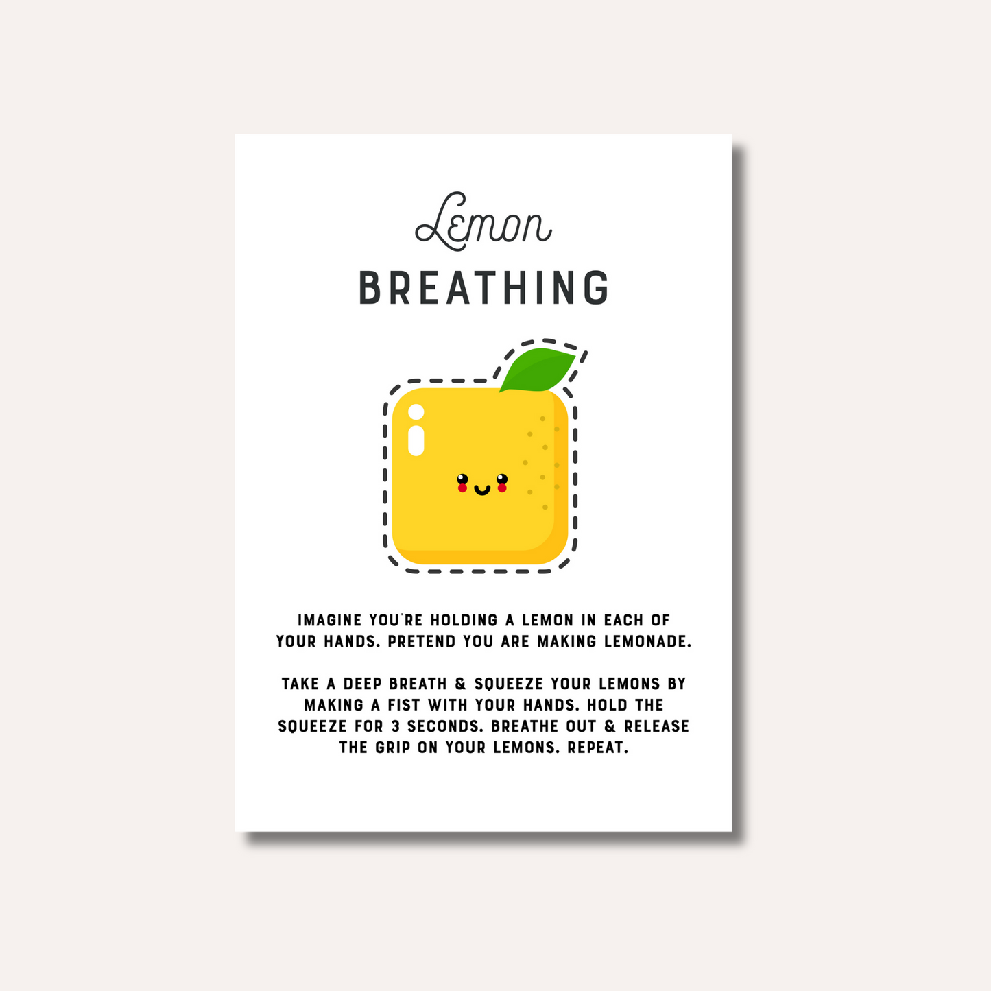 20 x Breathing Exercises Cards