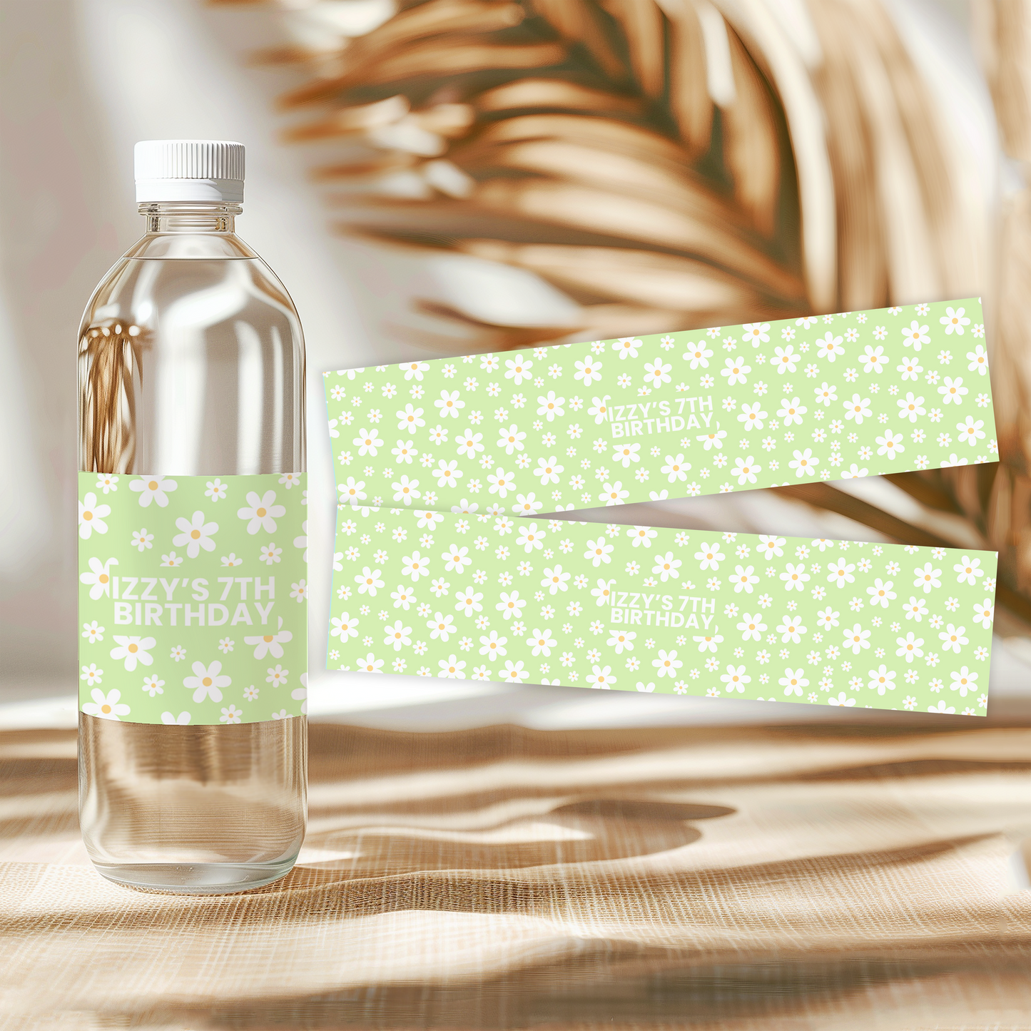 Flower Power Water Bottle Labels