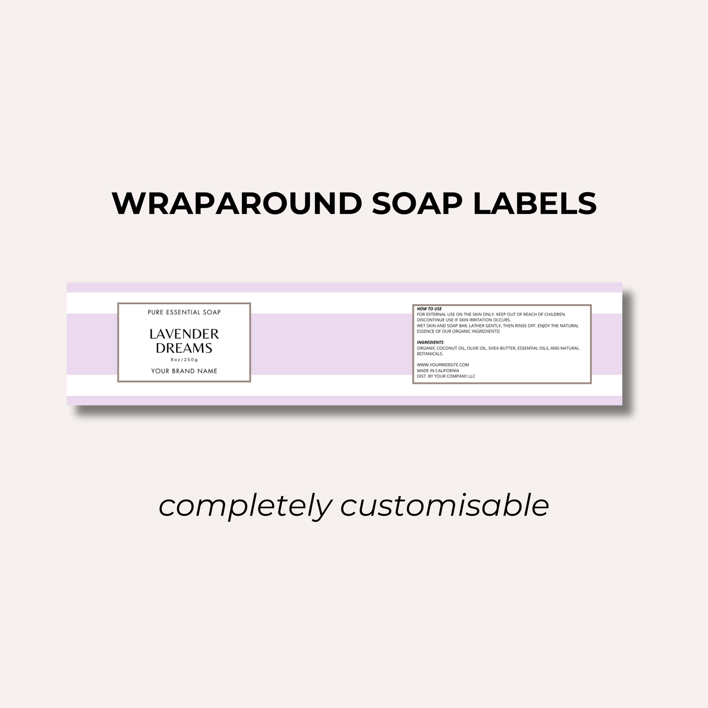 Wrap Around Candle Label- Set 7 (8 Per sheet)