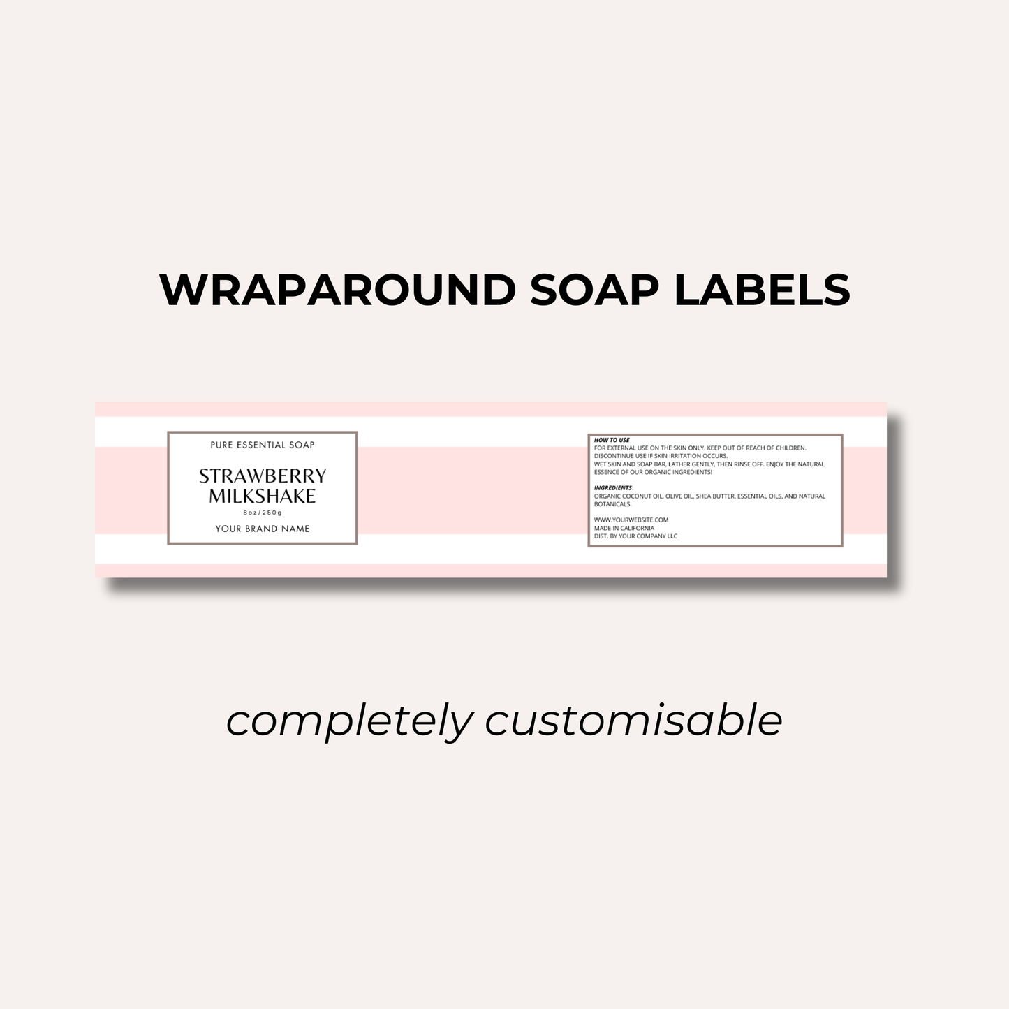 Wrap Around Candle Label- Set 7 (8 Per sheet)