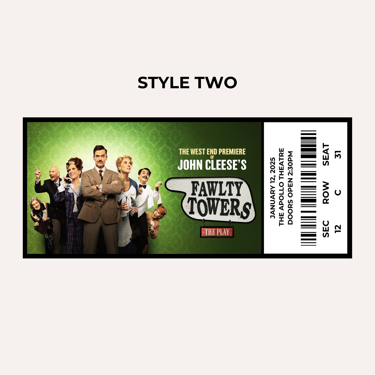 Theatre Gifting Experience- Faulty Towers
