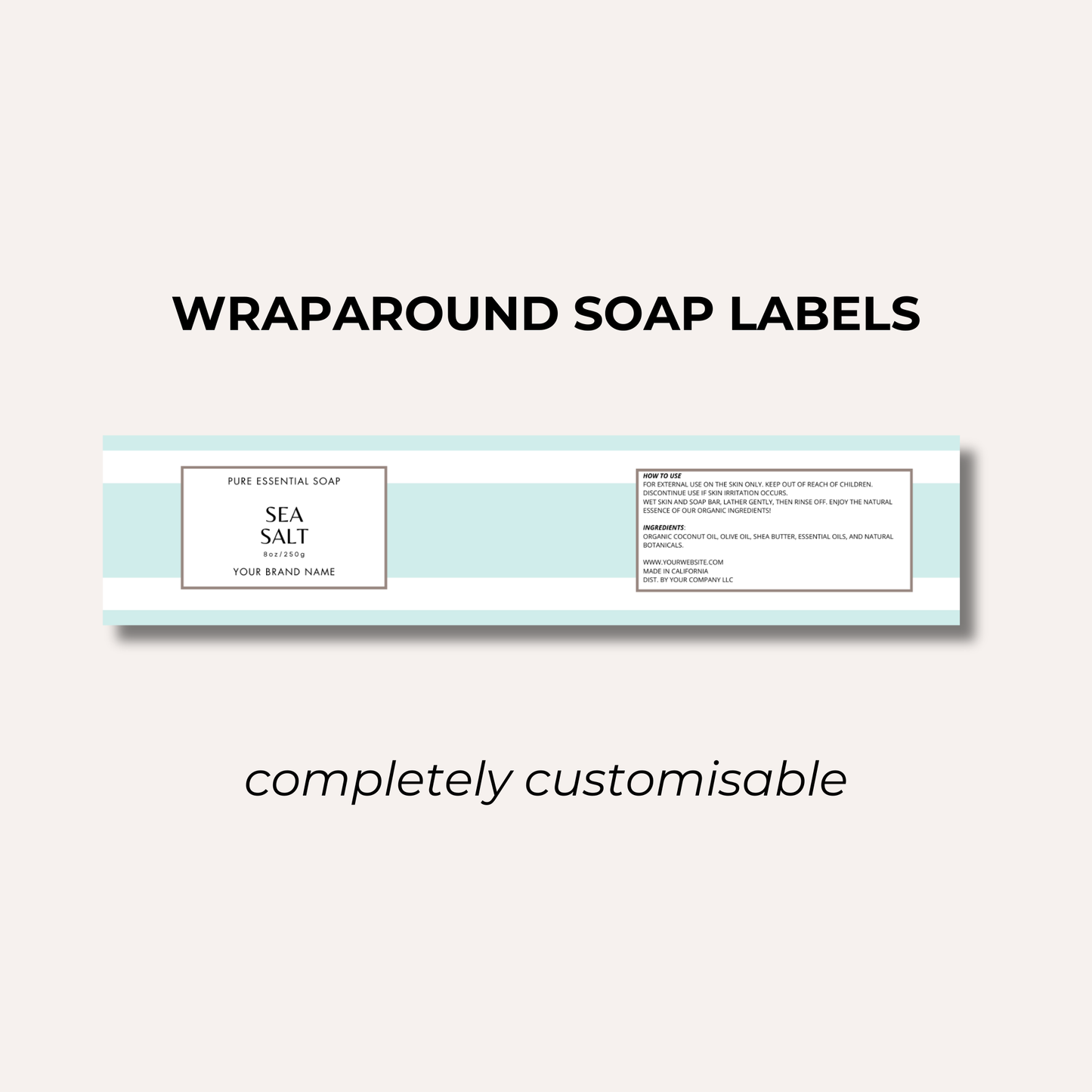 Wrap Around Candle Label- Set 7 (8 Per sheet)