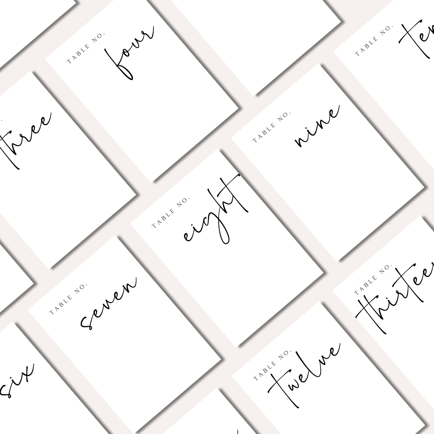 Table Numbers- Minimalistic Style #7