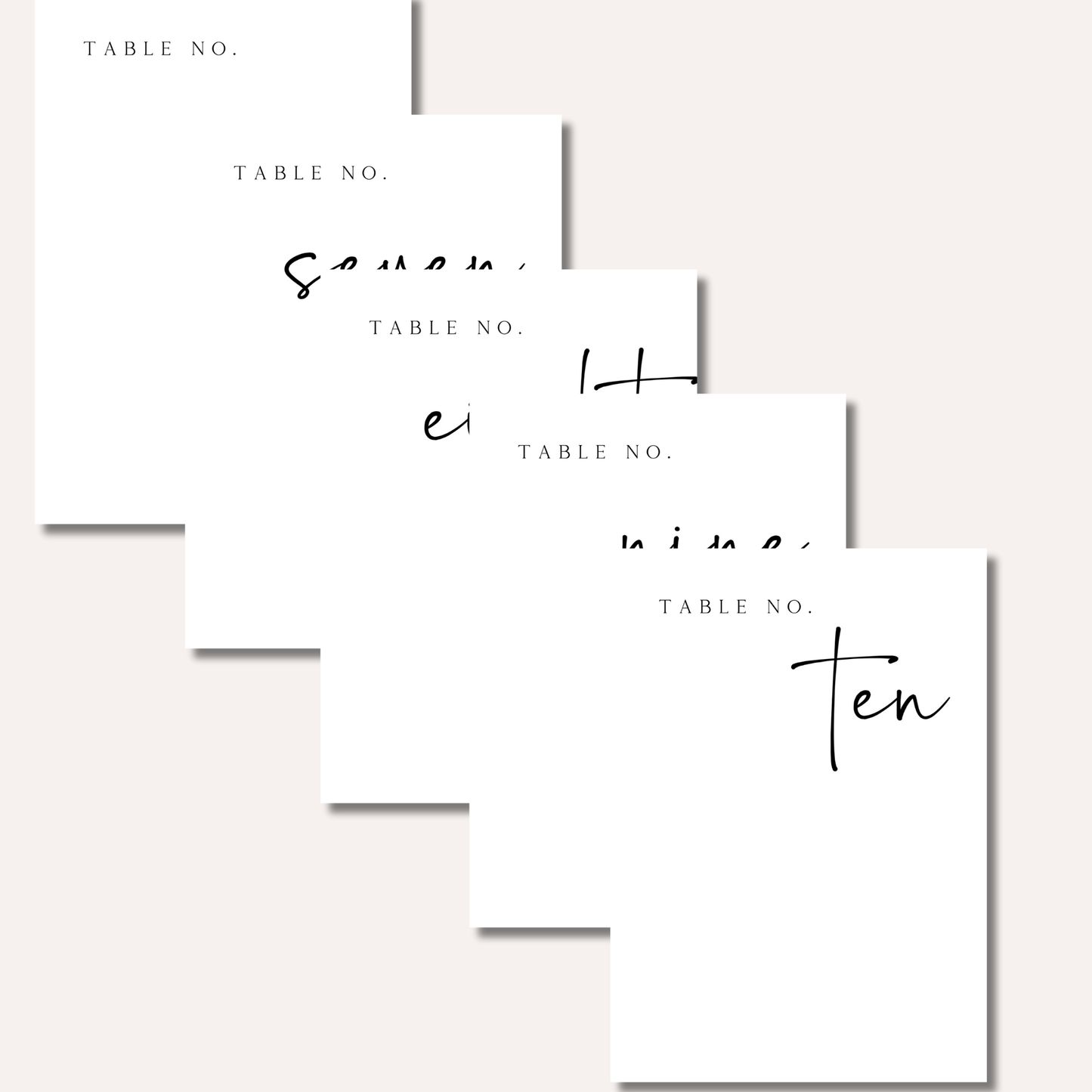 Table Numbers- Minimalistic Style #7
